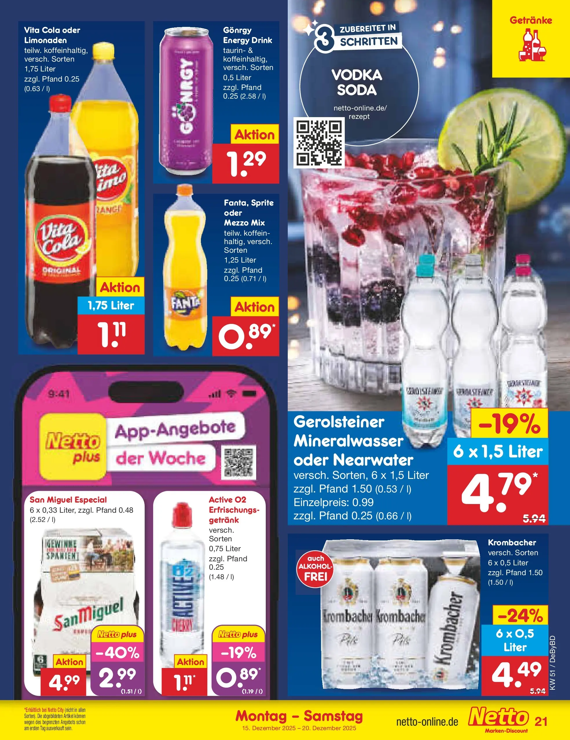 Netto Marken-Discount prospekt Buttenwiesen (ab 15.12.2025) » Angebote | Seite: 25 | Produkte: Fanta, Sprite, Vita cola, Krombacher Netto Marken-Discount prospekt Buttenwiesen (ab 15.12.2025) » Angebote | Seite: 25 | Produkte: Fanta, Sprite, Vita cola, Krombacher