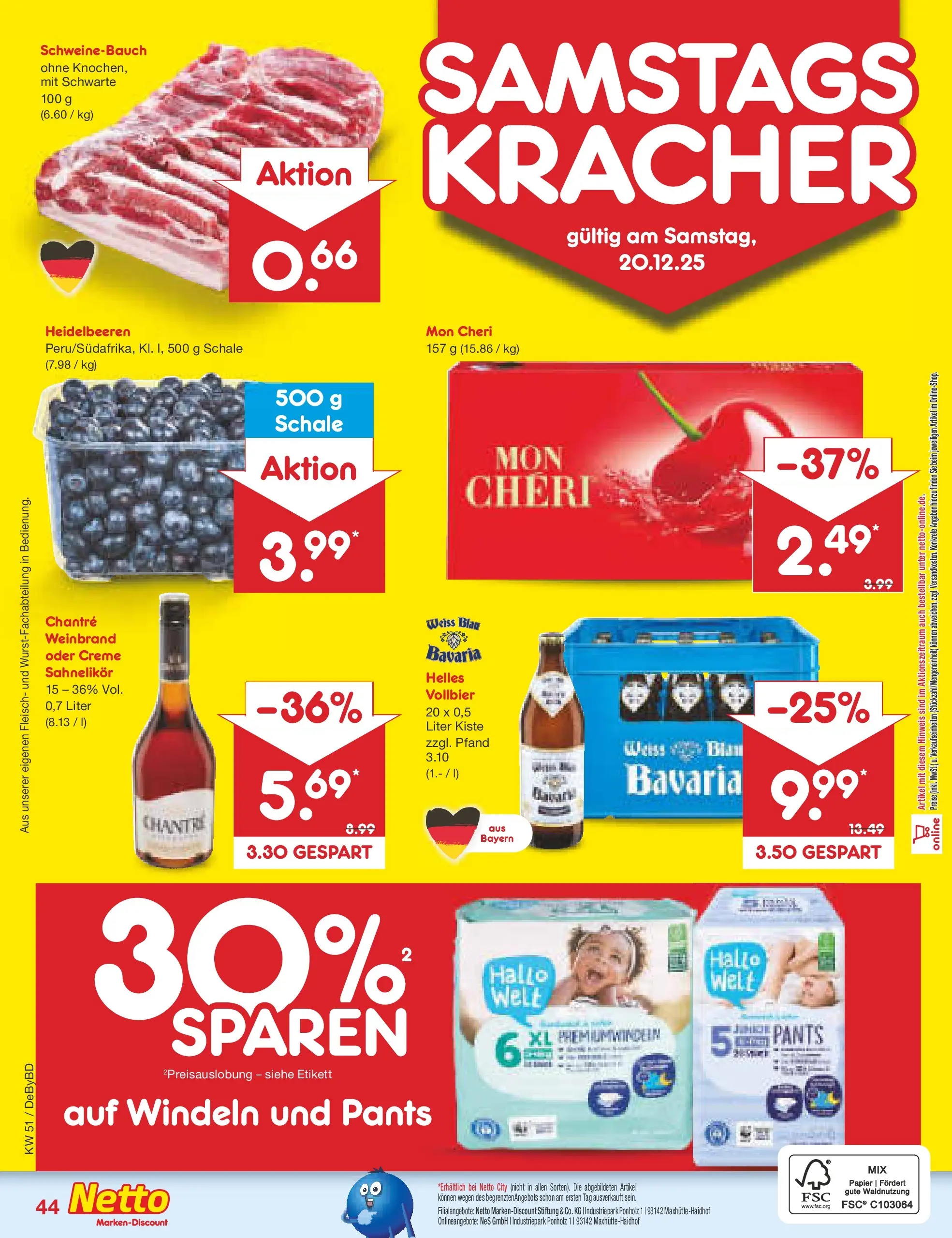 Netto Marken-Discount prospekt Buttenwiesen (ab 15.12.2025) » Angebote | Seite: 52 | Produkte: Schweinebauch, Heidelbeeren, Fleisch, Mon cheri Netto Marken-Discount prospekt Buttenwiesen (ab 15.12.2025) » Angebote | Seite: 52 | Produkte: Schweinebauch, Heidelbeeren, Fleisch, Mon cheri