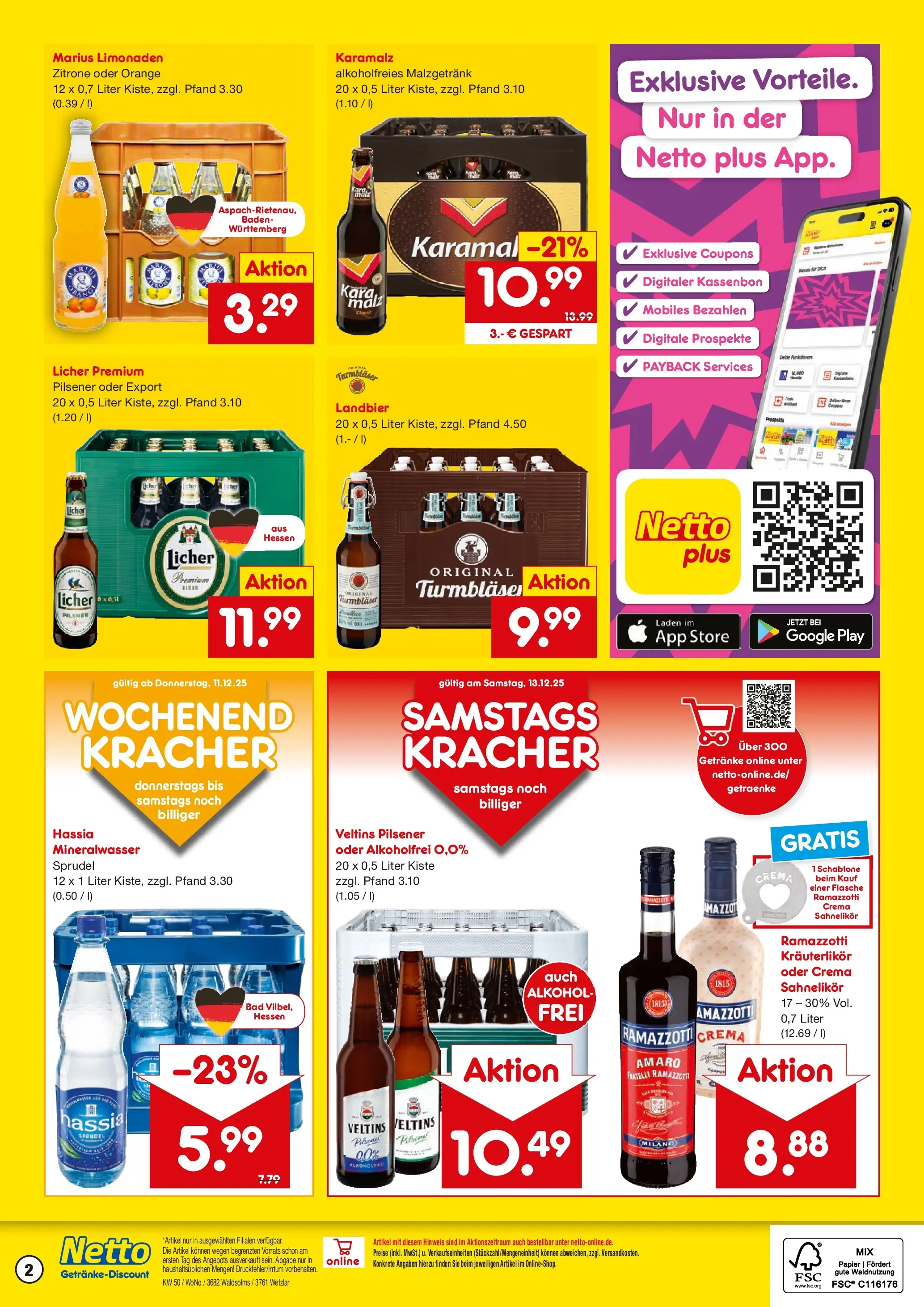 Netto Marken-Discount prospekt Wetzlar-Naunheim	 (ab 08.12.2025) » Angebote | Seite: 2 | Produkte: Bad, Ramazzotti crema, Zitrone, Ramazzotti