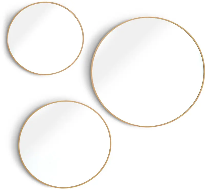 JYSK Огледало SANDAGER 3 бр./к-т цвят натурален дъб