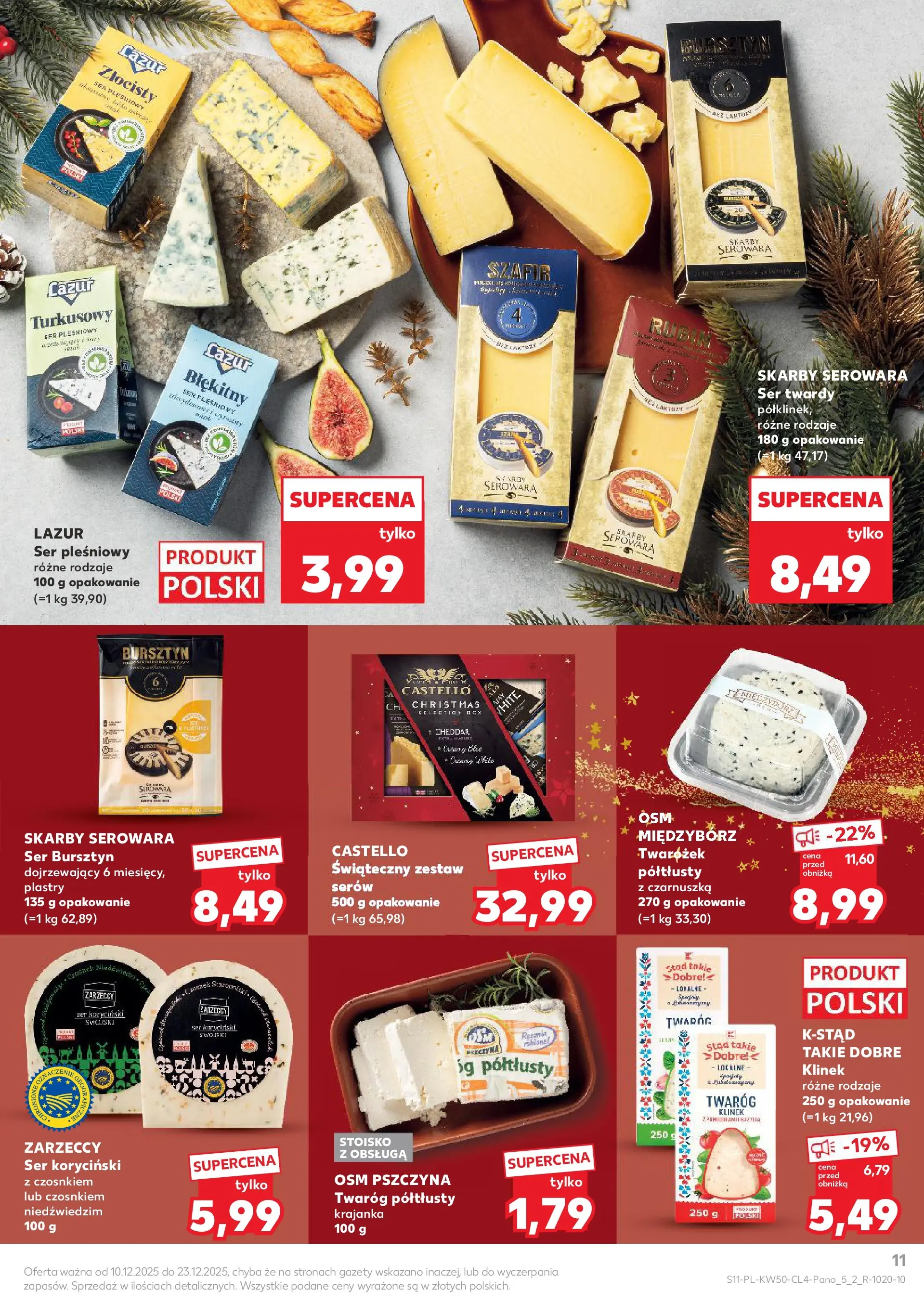 Kaufland gazetka od 10.12.2025 | Boże Narodzenie 🎄🎁 | Strona: 11 | Produkty: Czarnuszka, Ser, Twarożek, Twaróg