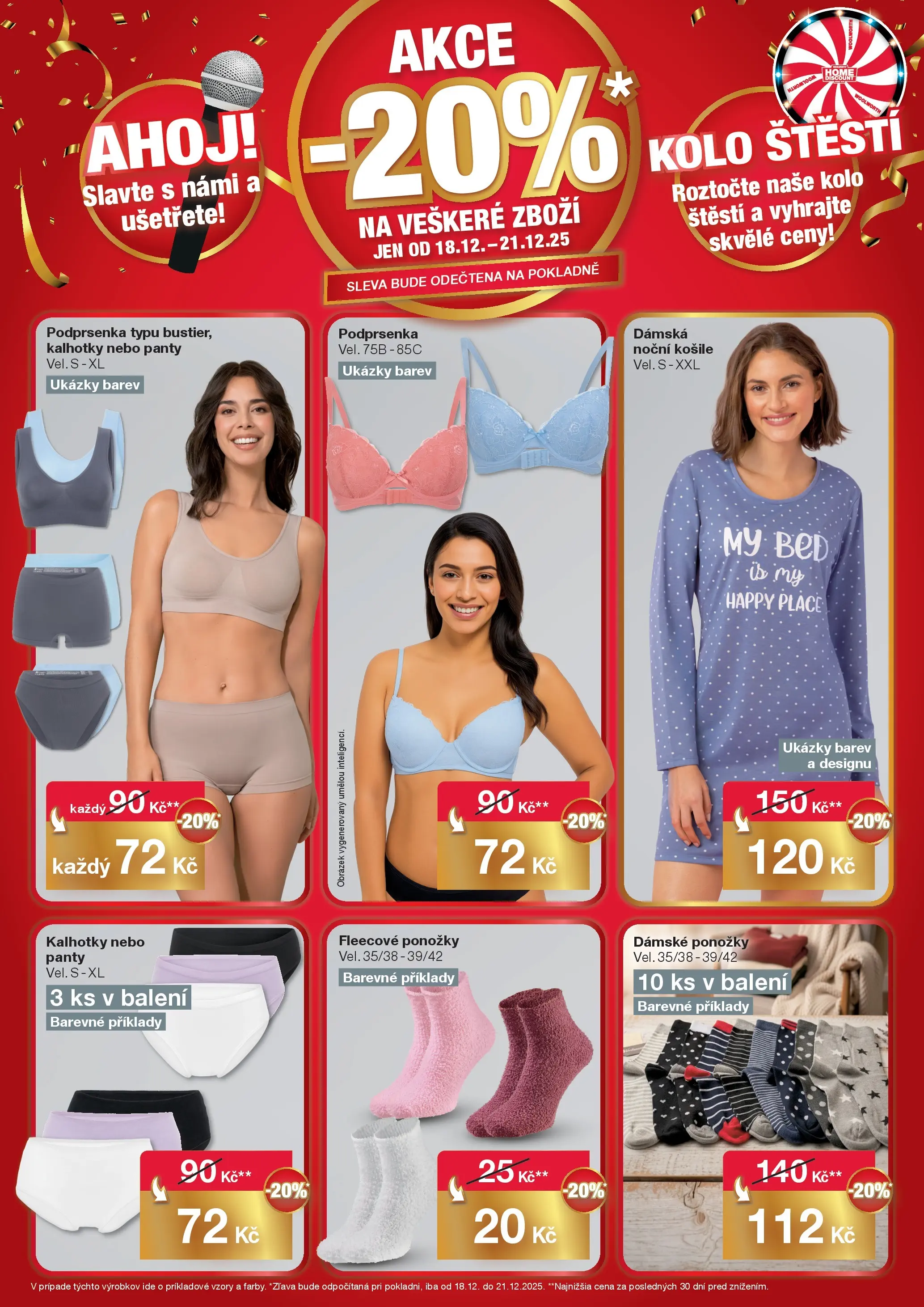 Woolworth leták - Poděbrady  od 18.12.2025 - akční nabídka | Strana: 2 | Produkty: Košile, Kalhotky, Ponožky, Kolo