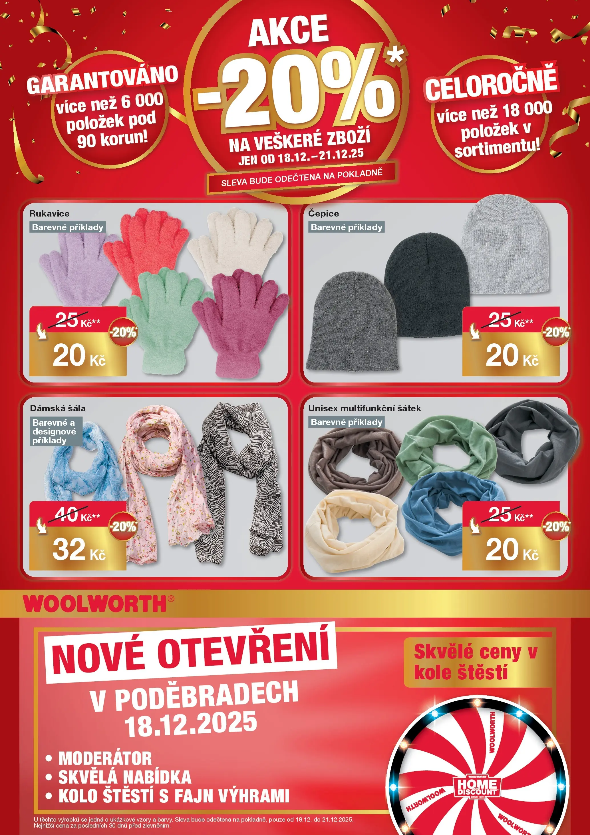 Woolworth leták - Poděbrady  od 18.12.2025 - akční nabídka | Strana: 8 | Produkty: Šála, Šátek, Rukavice, Kolo