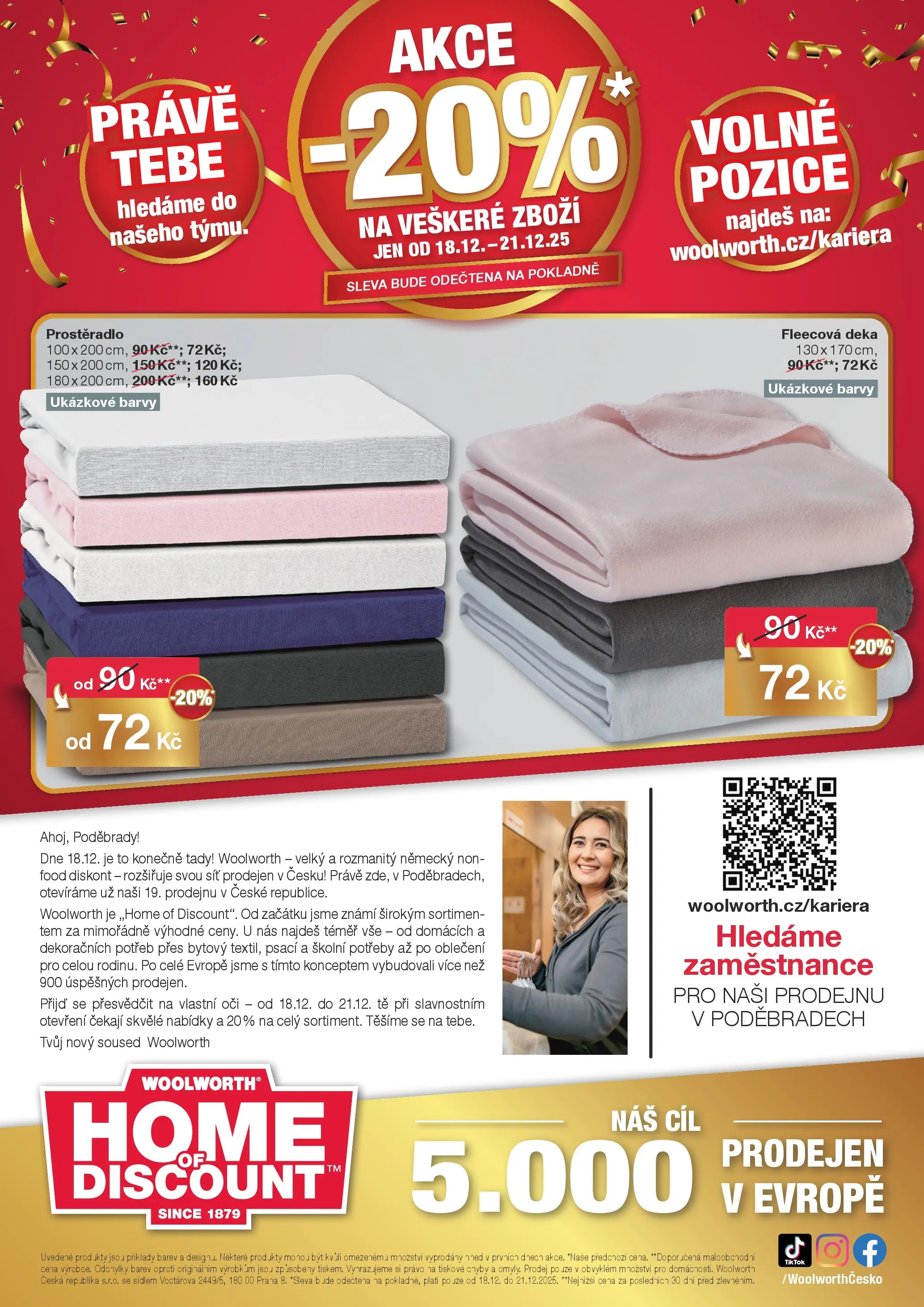 Woolworth leták - Poděbrady  od 18.12.2025 - akční nabídka | Strana: 13 | Produkty: Deka, Oblečení, Barvy, Fleecová deka