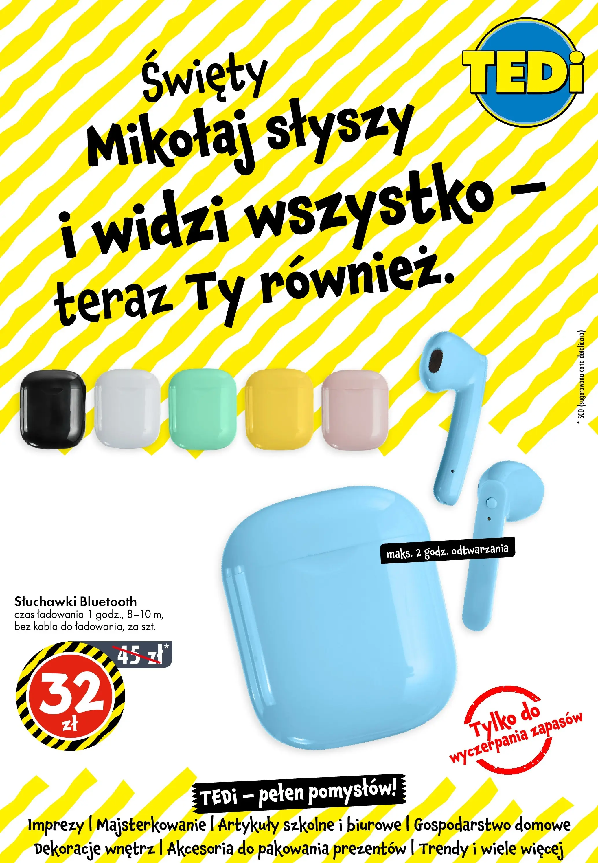 TEDi gazetka od 12.12.2025 | Boże Narodzenie 🎄🎁 | Strona: 2 | Produkty: Słuchawki, Artykuły szkolne