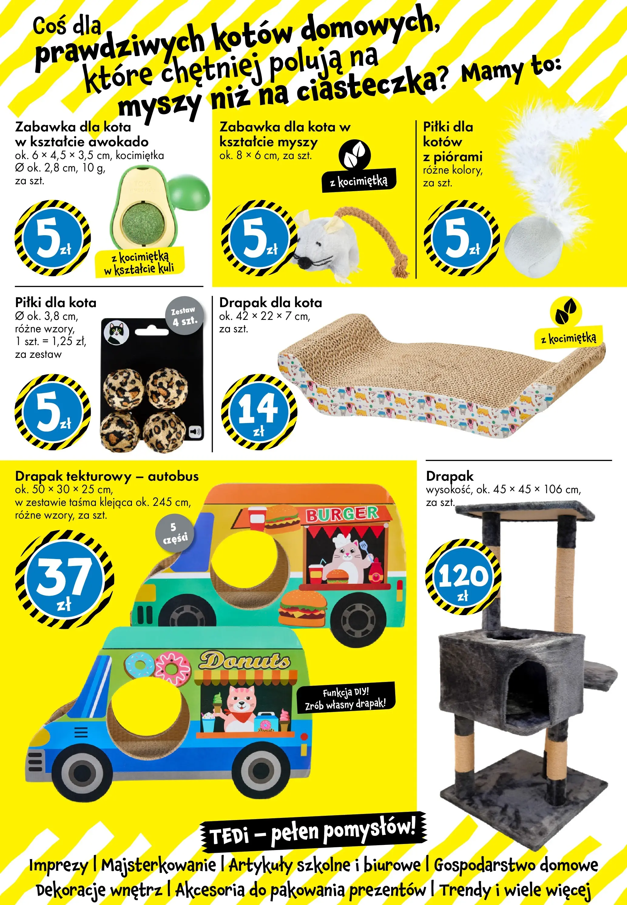 TEDi gazetka od 12.12.2025 | Boże Narodzenie 🎄🎁 | Strona: 20 | Produkty: Drapak dla kota, Artykuły szkolne, Ciasteczka, Awokado