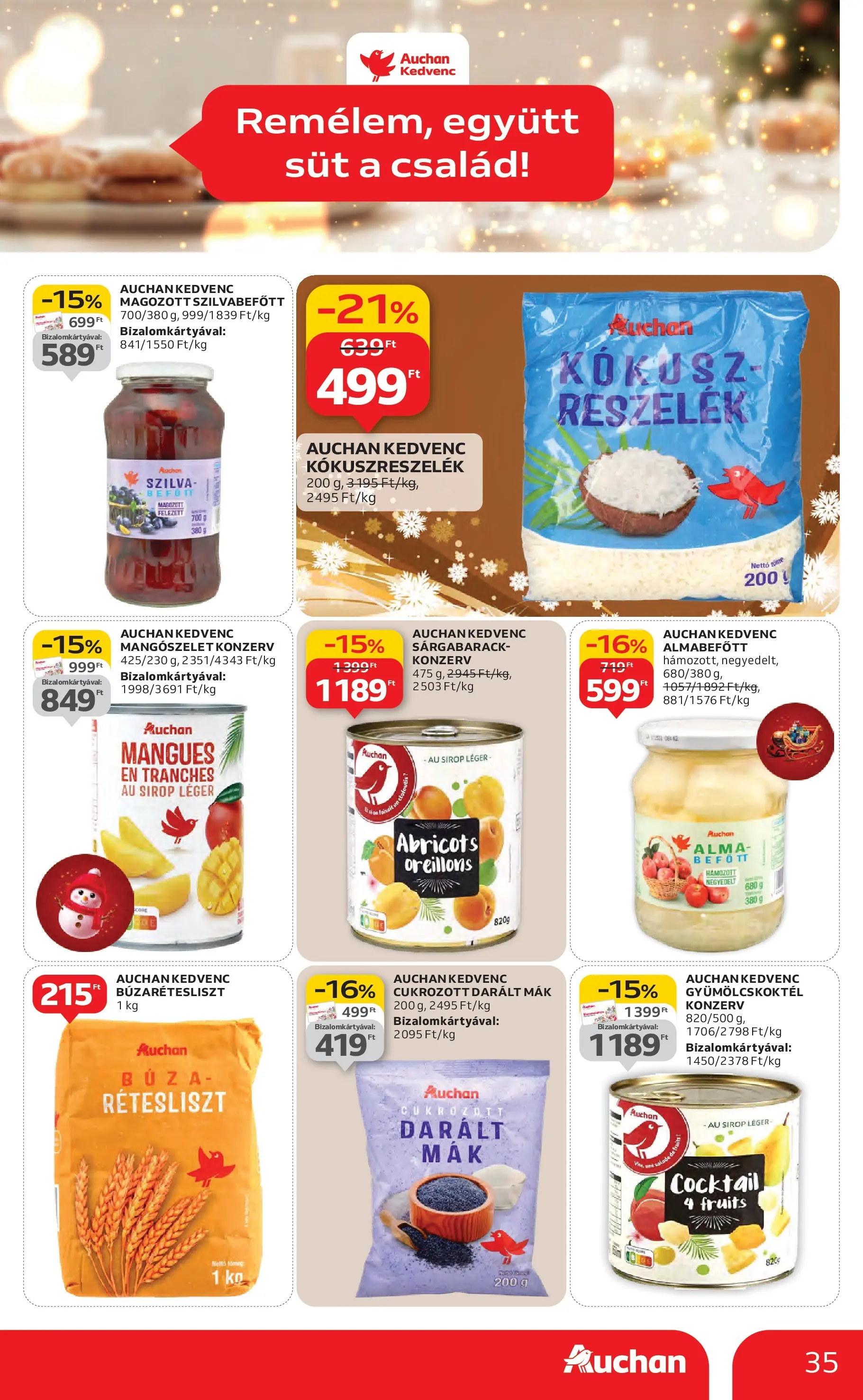 Auchan Akciós újság Miskolc - 2025.12.11. -tól/töl > akció, lapozható szórólap 🛍️ | Oldal: 35 | Termékek: Kokusz, Szilva, Mák, Szilvabefőtt