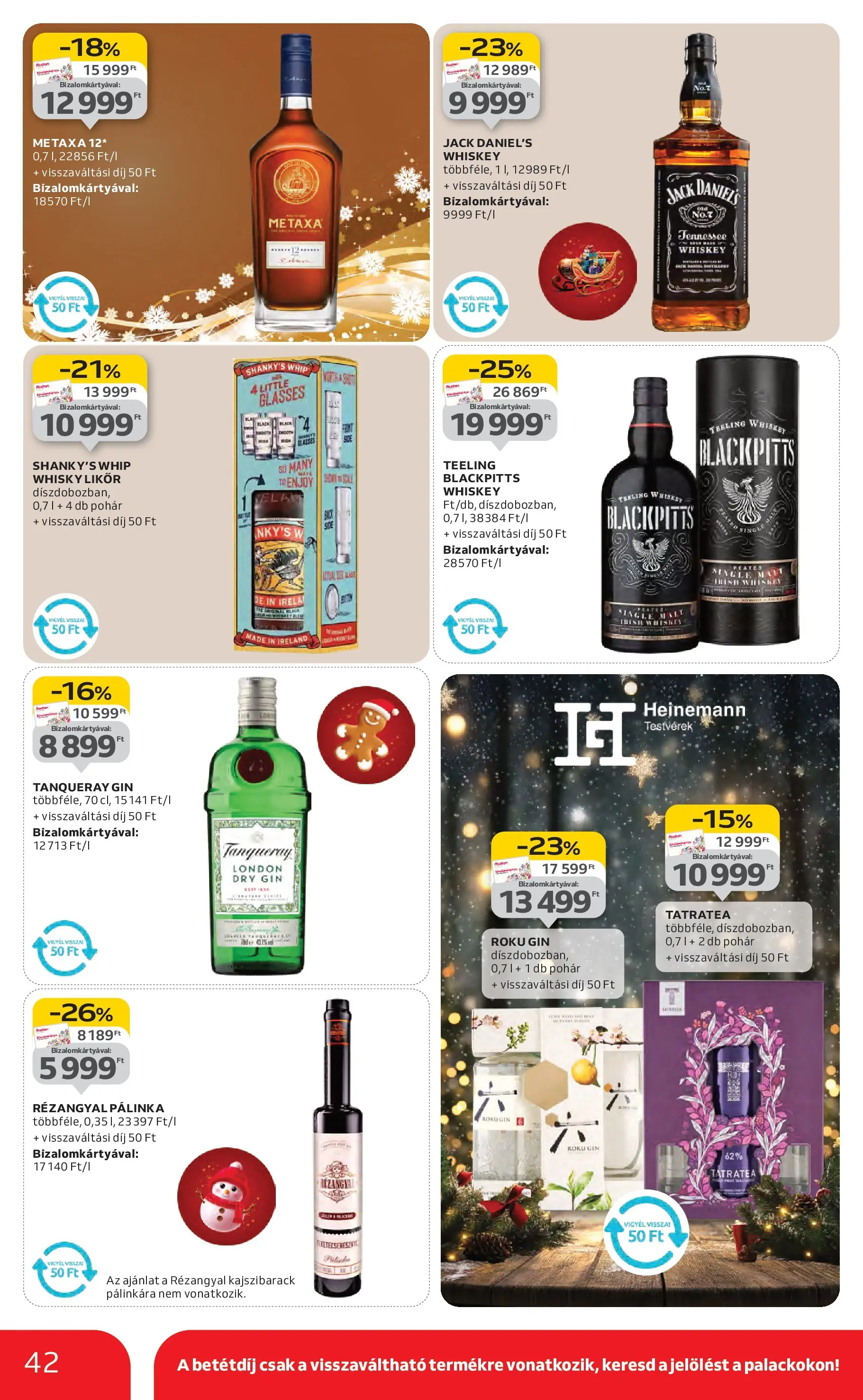 Auchan Akciós újság Miskolc - 2025.12.11. -tól/töl > akció, lapozható szórólap 🛍️ | Oldal: 42 | Termékek: Pálinka, Whisky, Pohár, Só