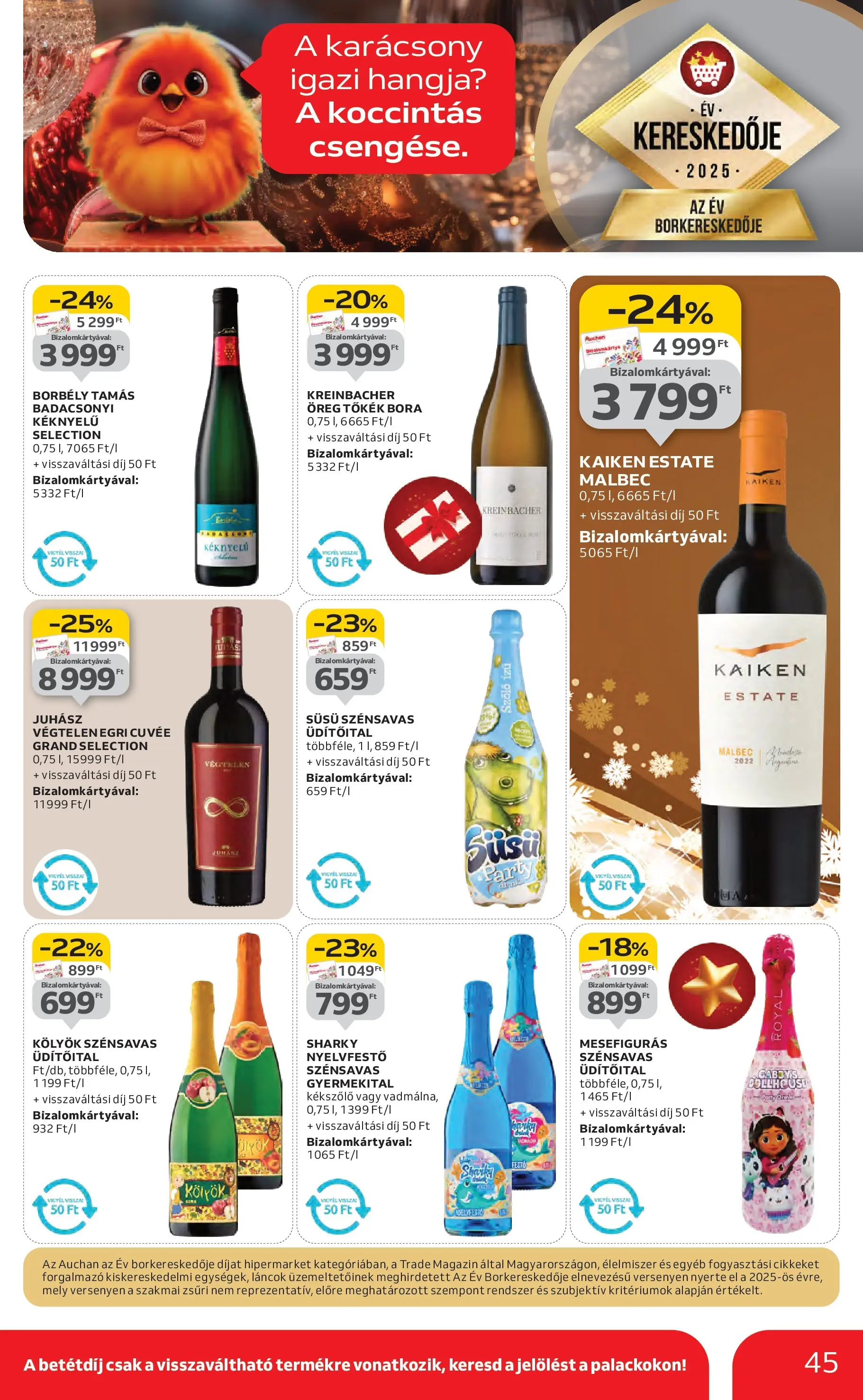 Auchan Akciós újság Miskolc - 2025.12.11. -tól/töl > akció, lapozható szórólap 🛍️ | Oldal: 45