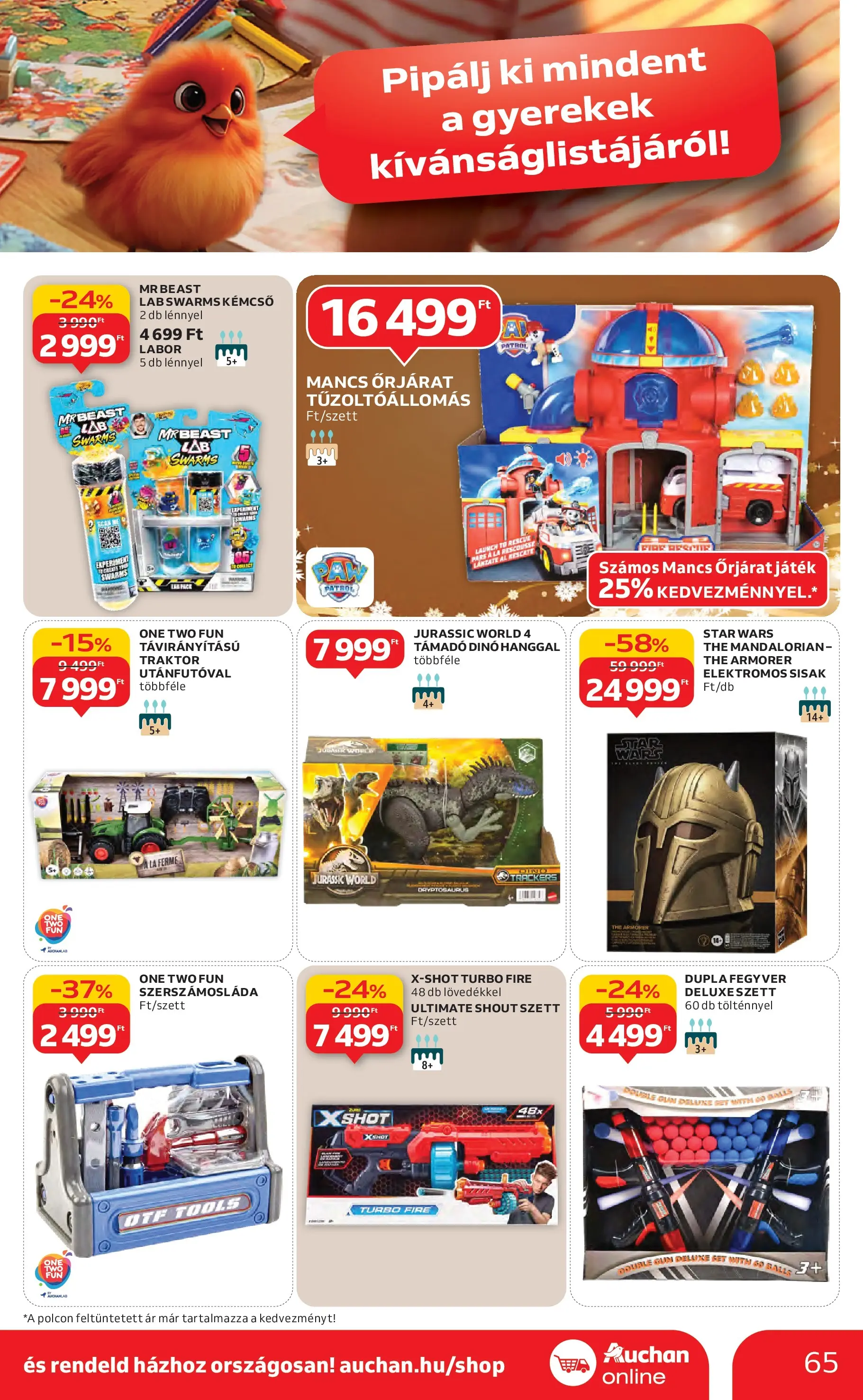 Auchan Akciós újság Miskolc - 2025.12.11. -tól/töl > akció, lapozható szórólap 🛍️ | Oldal: 65 | Termékek: Játék, Szerszámosláda