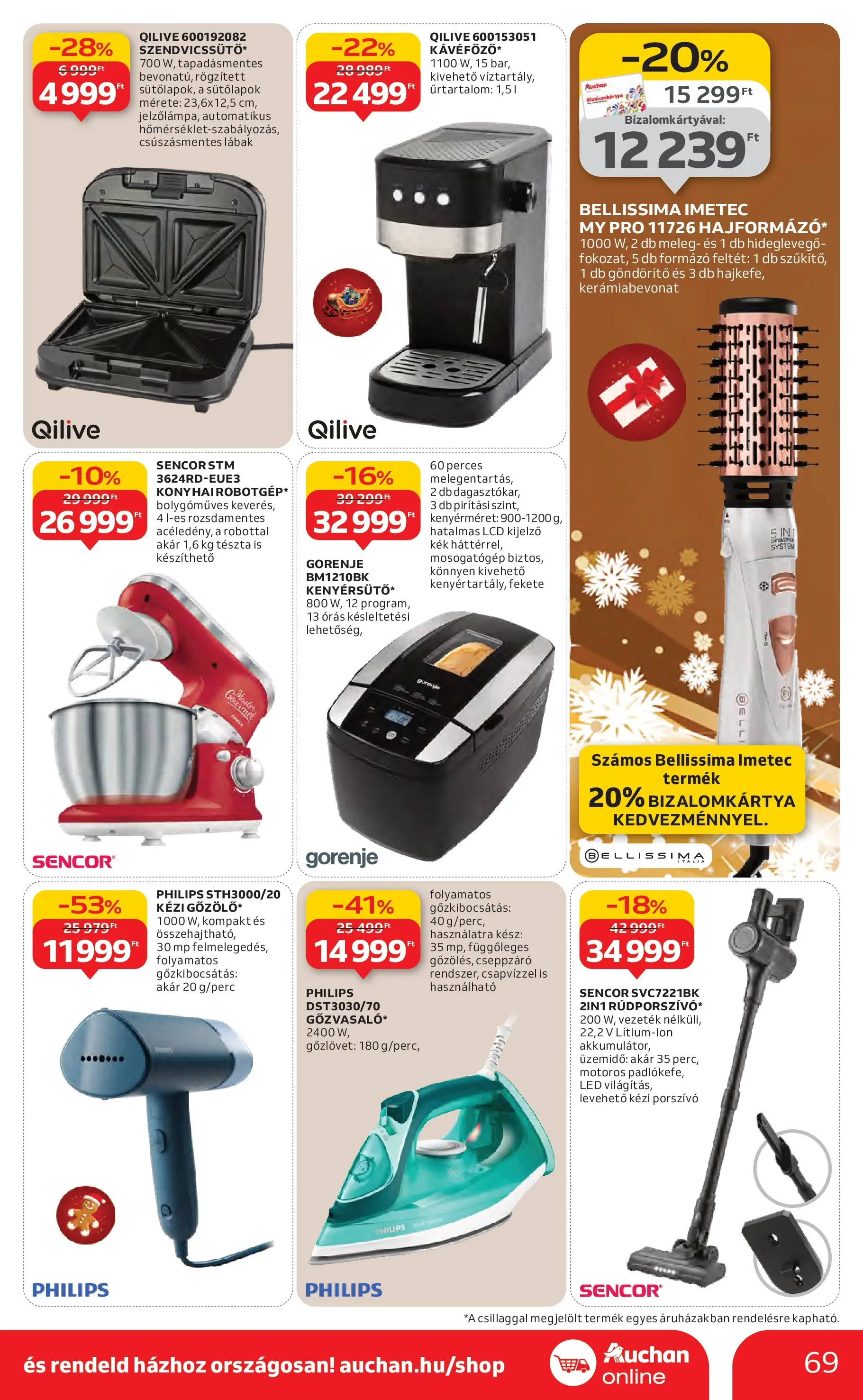 Auchan Akciós újság Miskolc - 2025.12.11. -tól/töl > akció, lapozható szórólap 🛍️ | Oldal: 69 | Termékek: Mosogatógép, Porszívó, Tészta