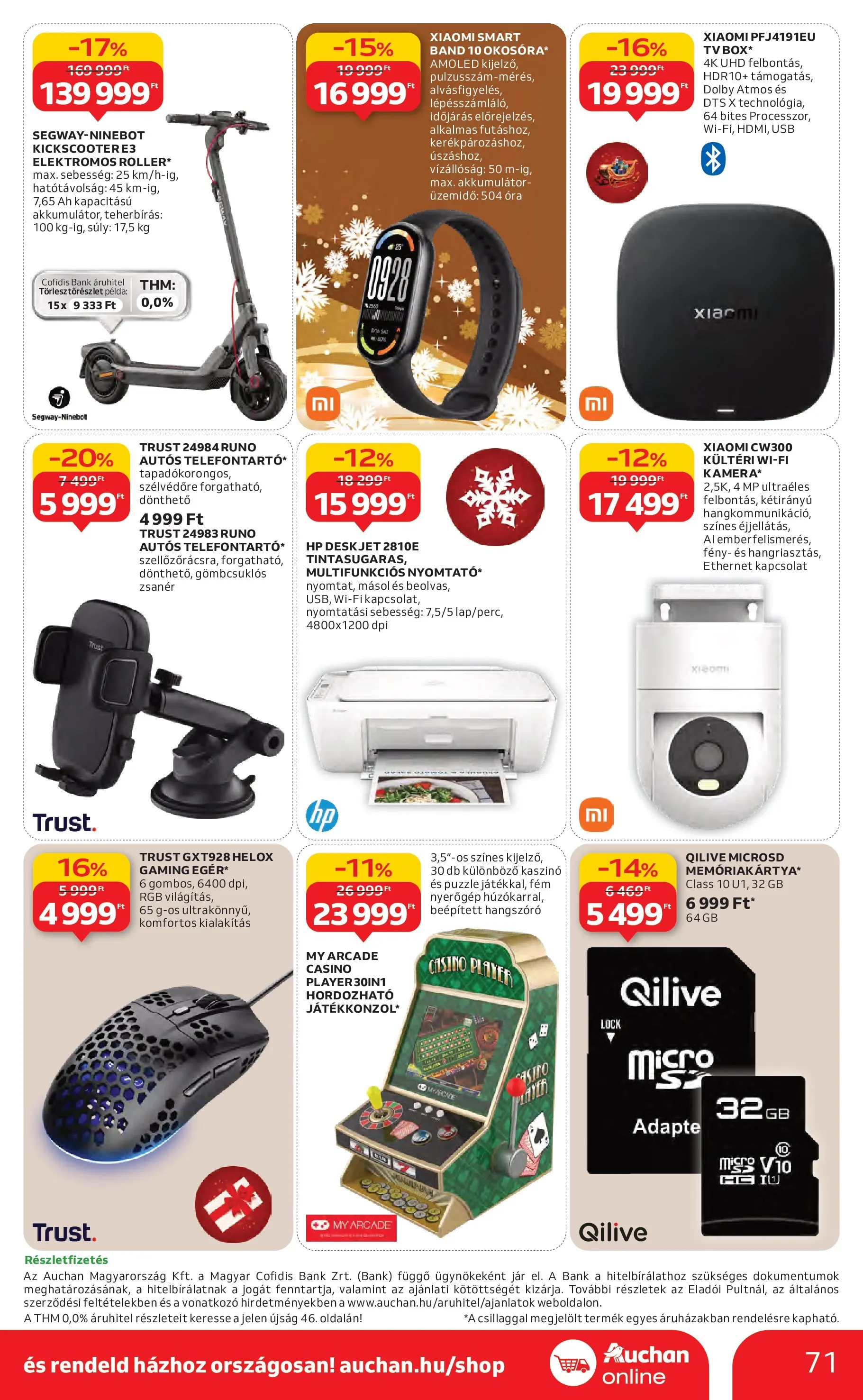 Auchan Akciós újság Miskolc - 2025.12.11. -tól/töl > akció, lapozható szórólap 🛍️ | Oldal: 71 | Termékek: Kamera, TV, Xiaomi, Óra