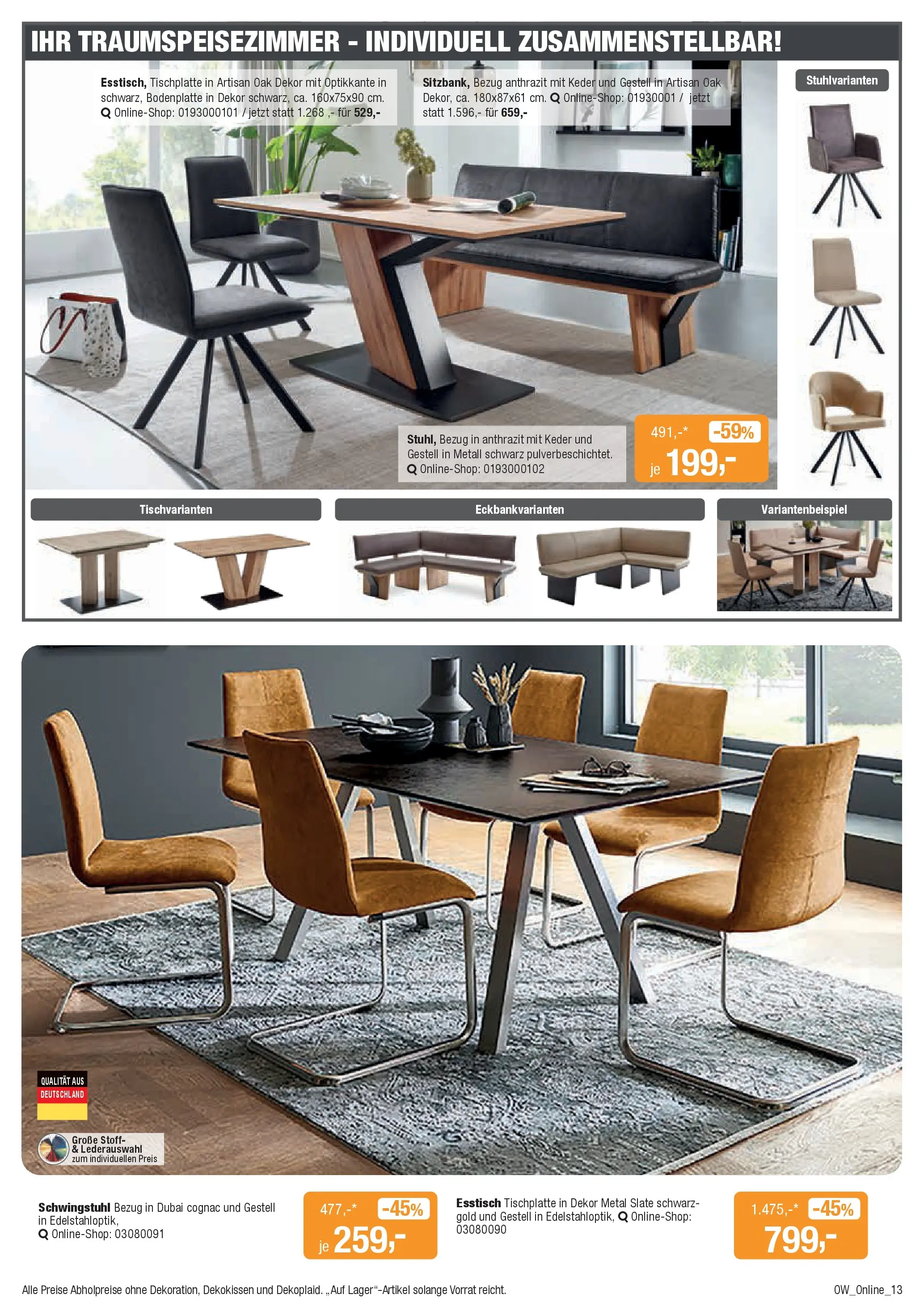 Entdecke - Aktuelle Angebote (ab 08.12.2025) zum Blättern | Seite: 13 | Produkte: Esstisch