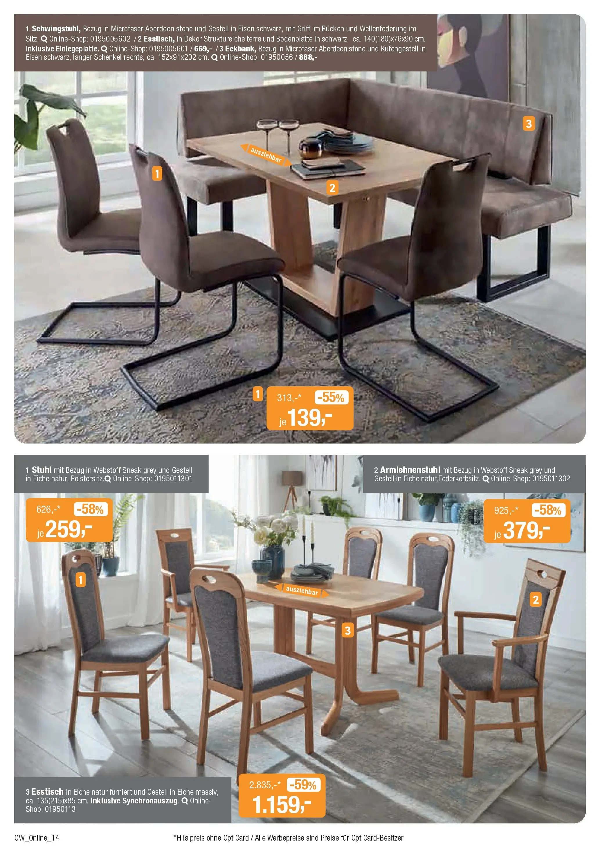 Entdecke - Aktuelle Angebote (ab 08.12.2025) zum Blättern | Seite: 14 | Produkte: Esstisch, Stuhl