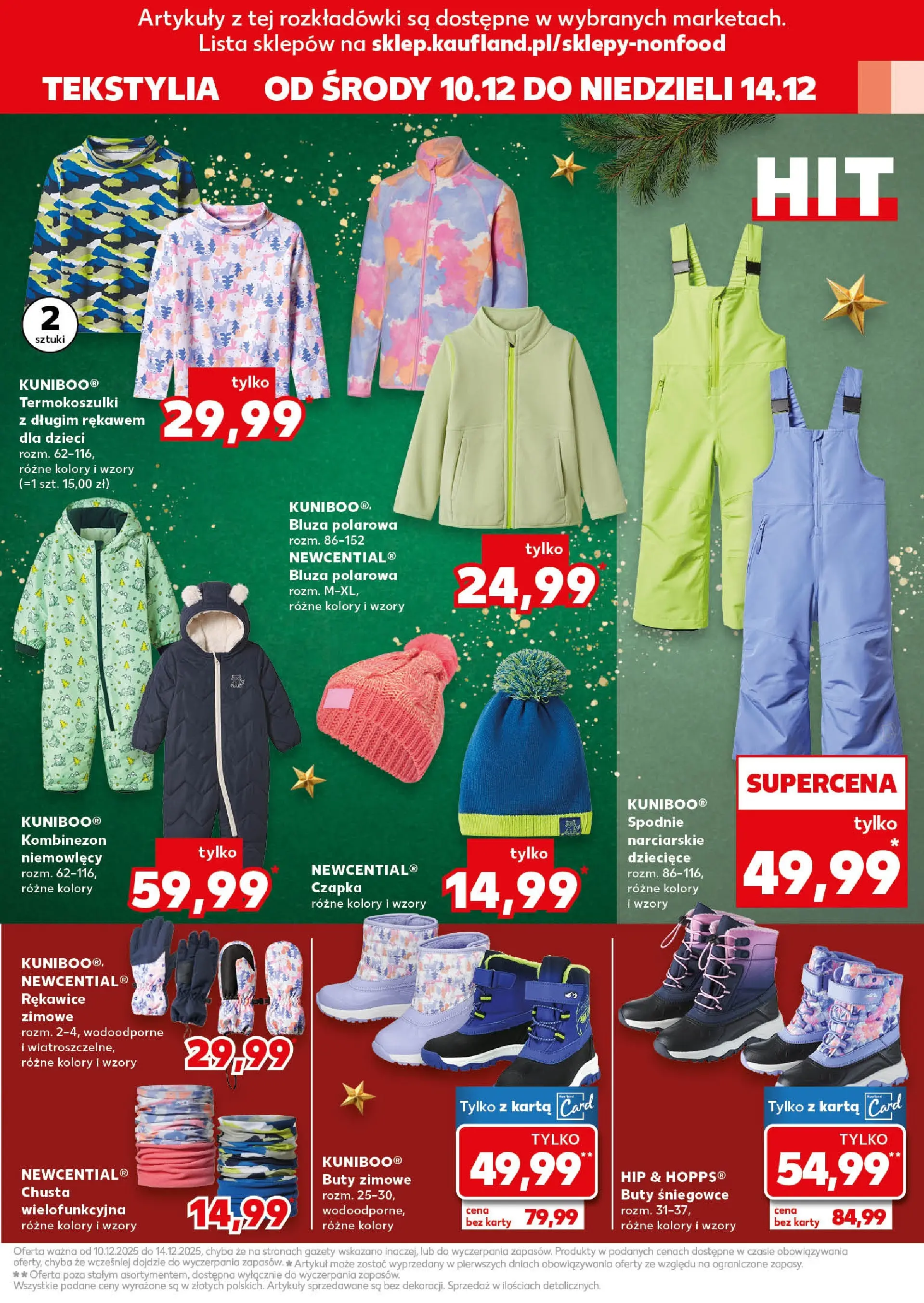 Kaufland gazetka od 10.12.2025 | Boże Narodzenie 🎄🎁 | Strona: 9 | Produkty: Buty, Czapka, Śniegowce, Tekstylia