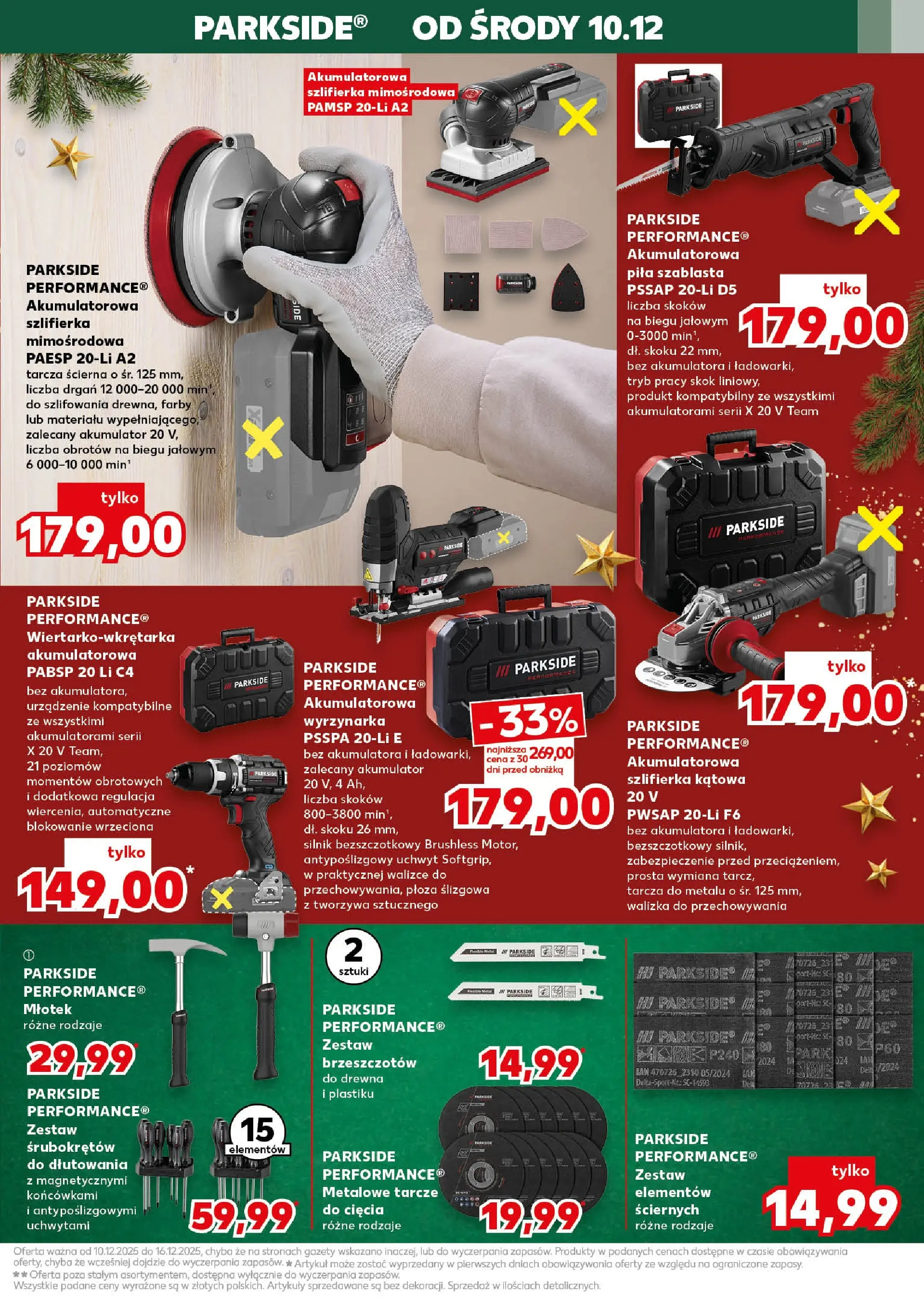 Kaufland gazetka od 10.12.2025 | Boże Narodzenie 🎄🎁 | Strona: 15 | Produkty: Walizka, Zestaw śrubokrętów, Szlifierka