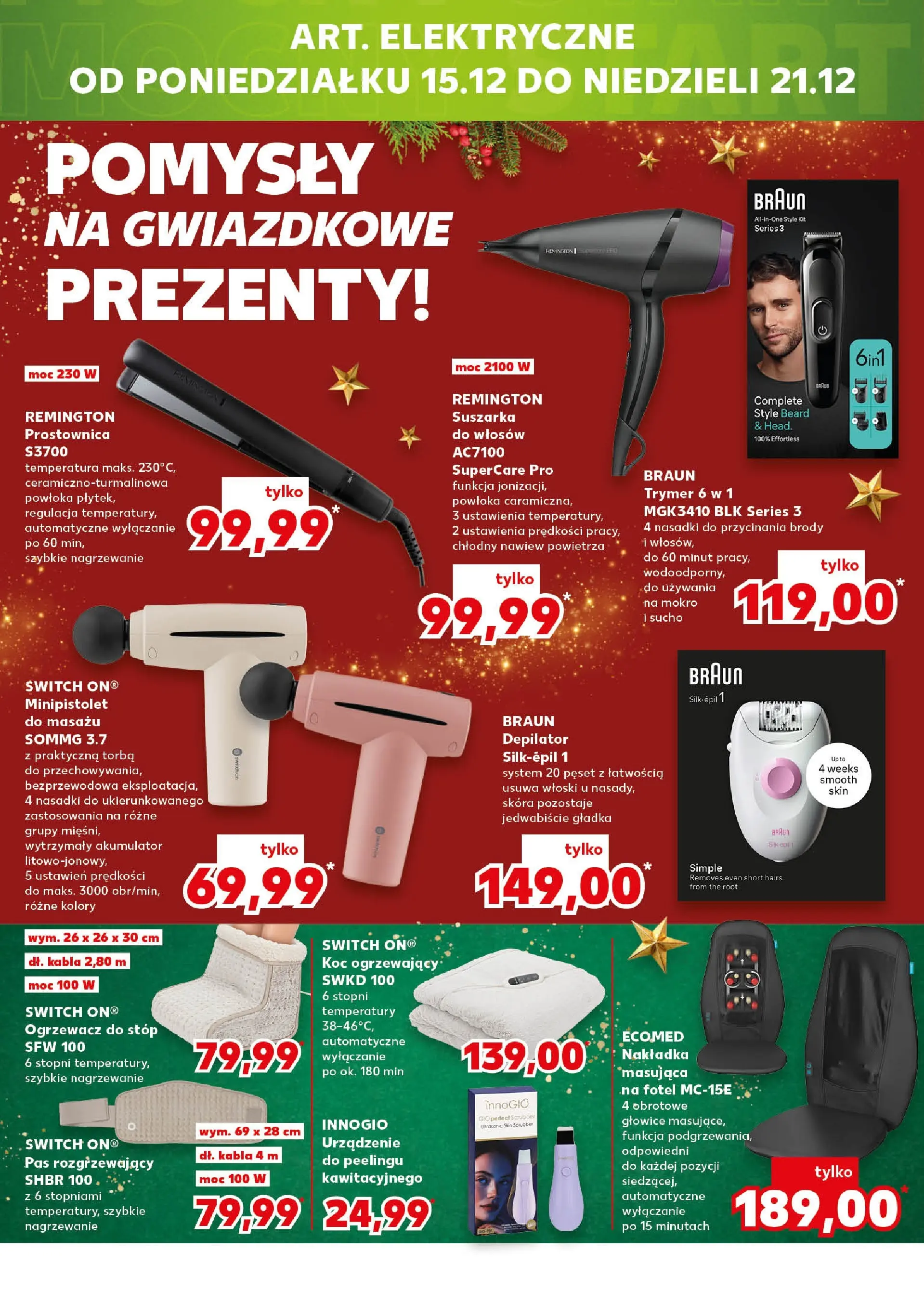 Kaufland gazetka od 10.12.2025 | Boże Narodzenie 🎄🎁 | Strona: 16 | Produkty: Torba, Suszarka, Depilator, Fotel