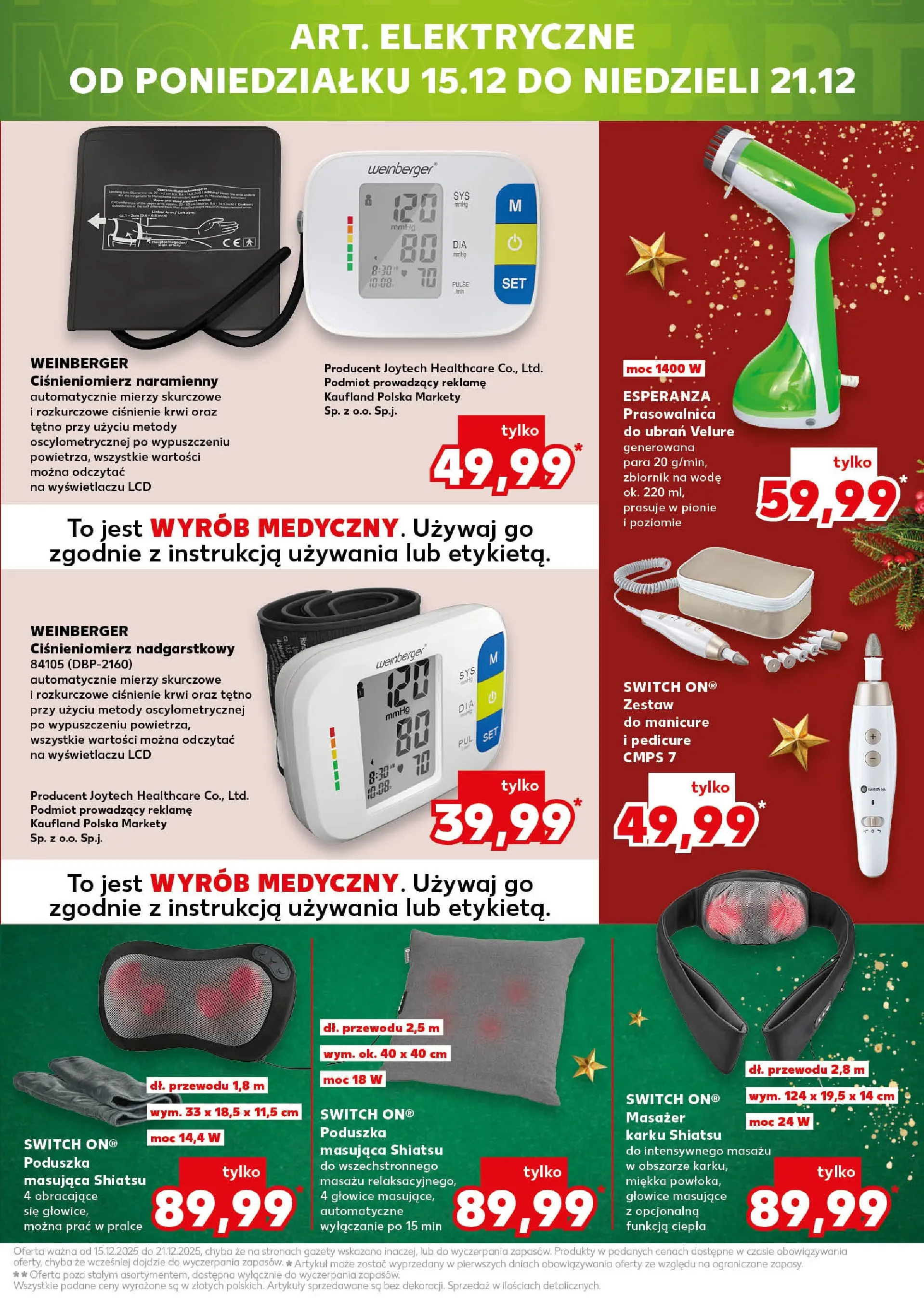 Kaufland gazetka od 10.12.2025 | Boże Narodzenie 🎄🎁 | Strona: 17 | Produkty: Ciśnieniomierz, Poduszka
