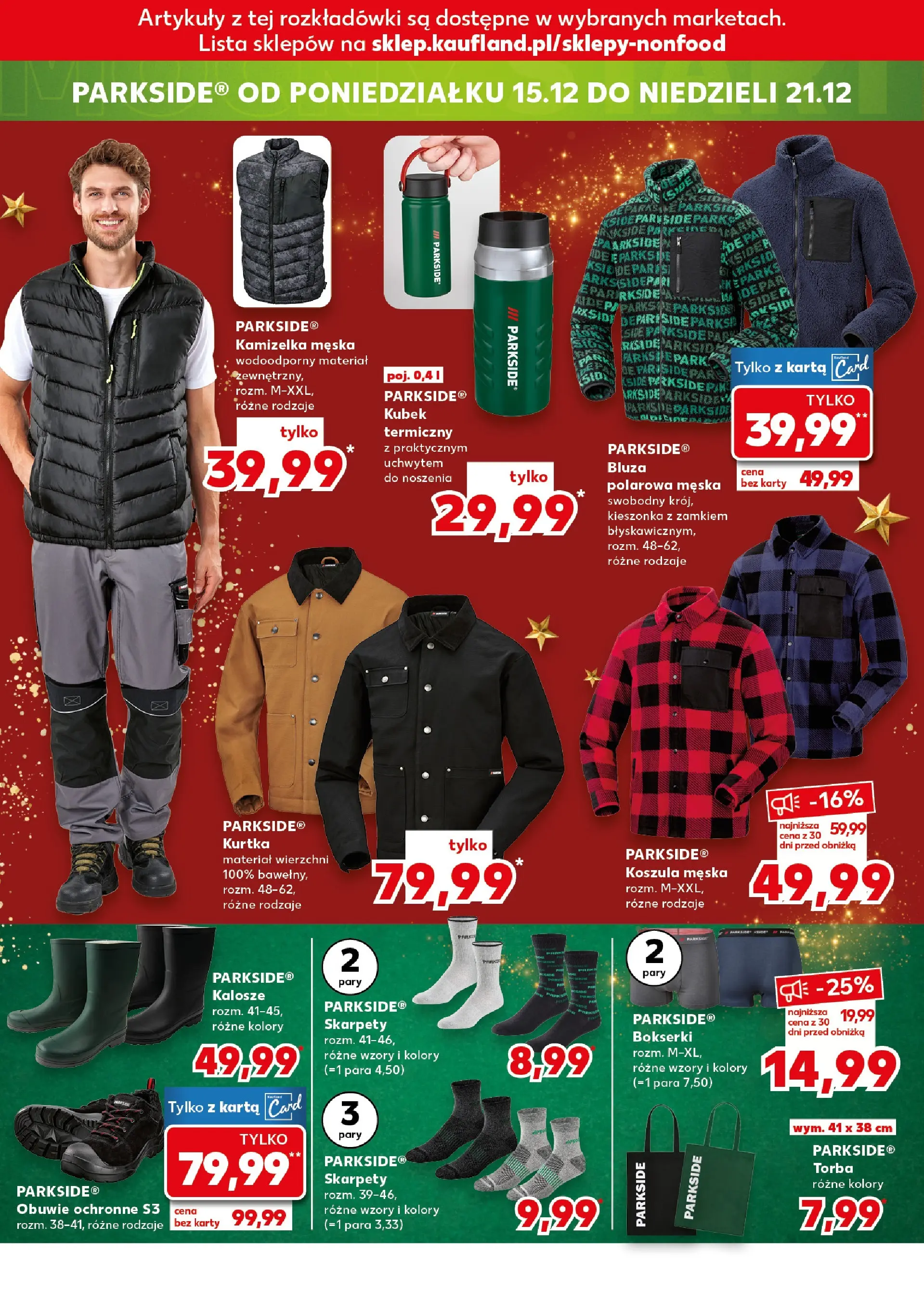 Kaufland gazetka od 10.12.2025 | Boże Narodzenie 🎄🎁 | Strona: 18 | Produkty: Koszula, Kurtka, Skarpety, Torba