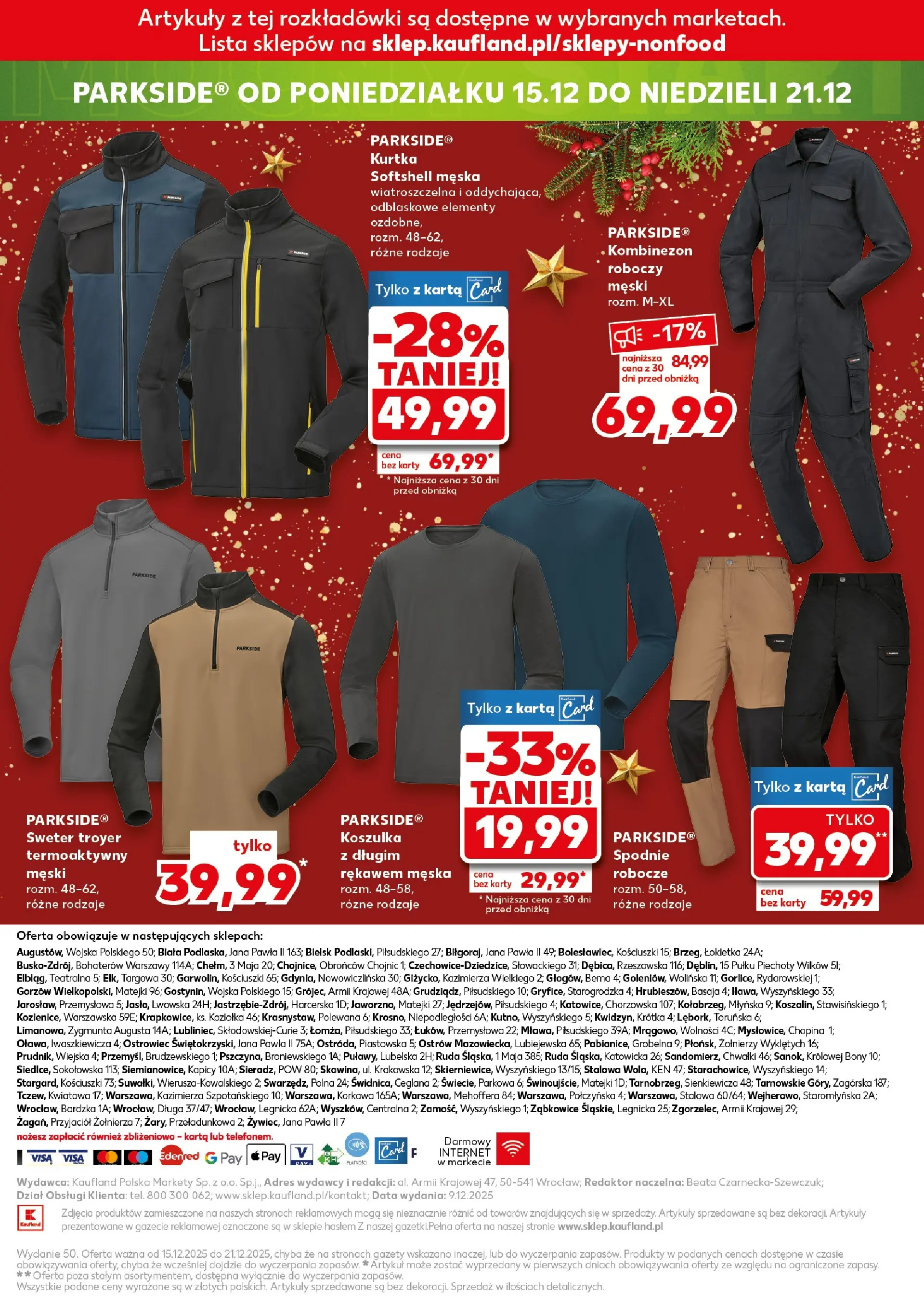 Kaufland gazetka od 10.12.2025 | Boże Narodzenie 🎄🎁 | Strona: 19 | Produkty: Karta, Sweter, Kombinezon, Spodnie
