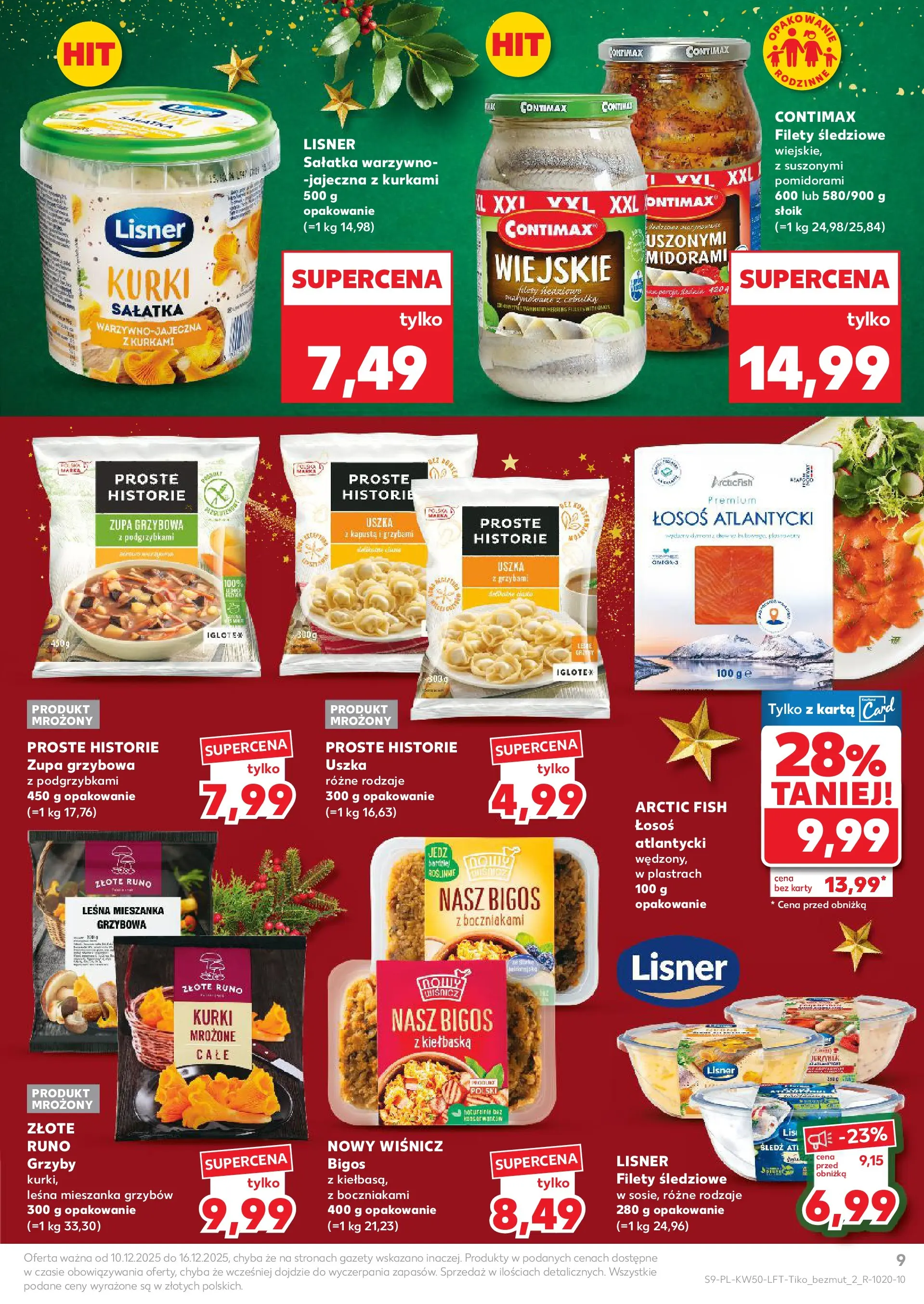 Kaufland gazetka od 10.12.2025 | Boże Narodzenie 🎄🎁 | Strona: 9 | Produkty: Łosoś atlantycki, Łosoś, Zupa, Sałatka