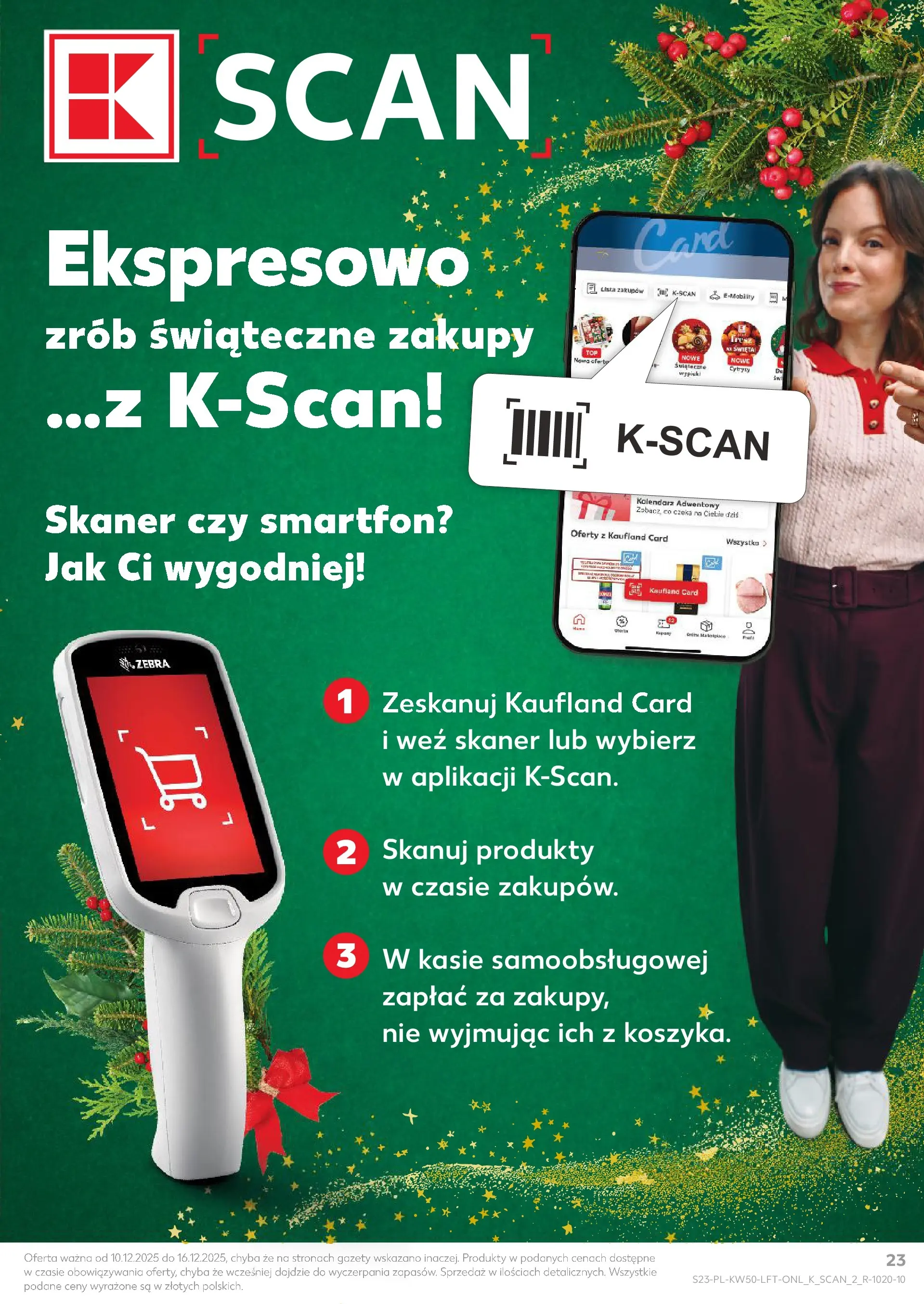 Kaufland gazetka od 10.12.2025 | Boże Narodzenie 🎄🎁 | Strona: 23 | Produkty: Smartfon, Kalendarz adwentowy, Kalendarz, Skaner
