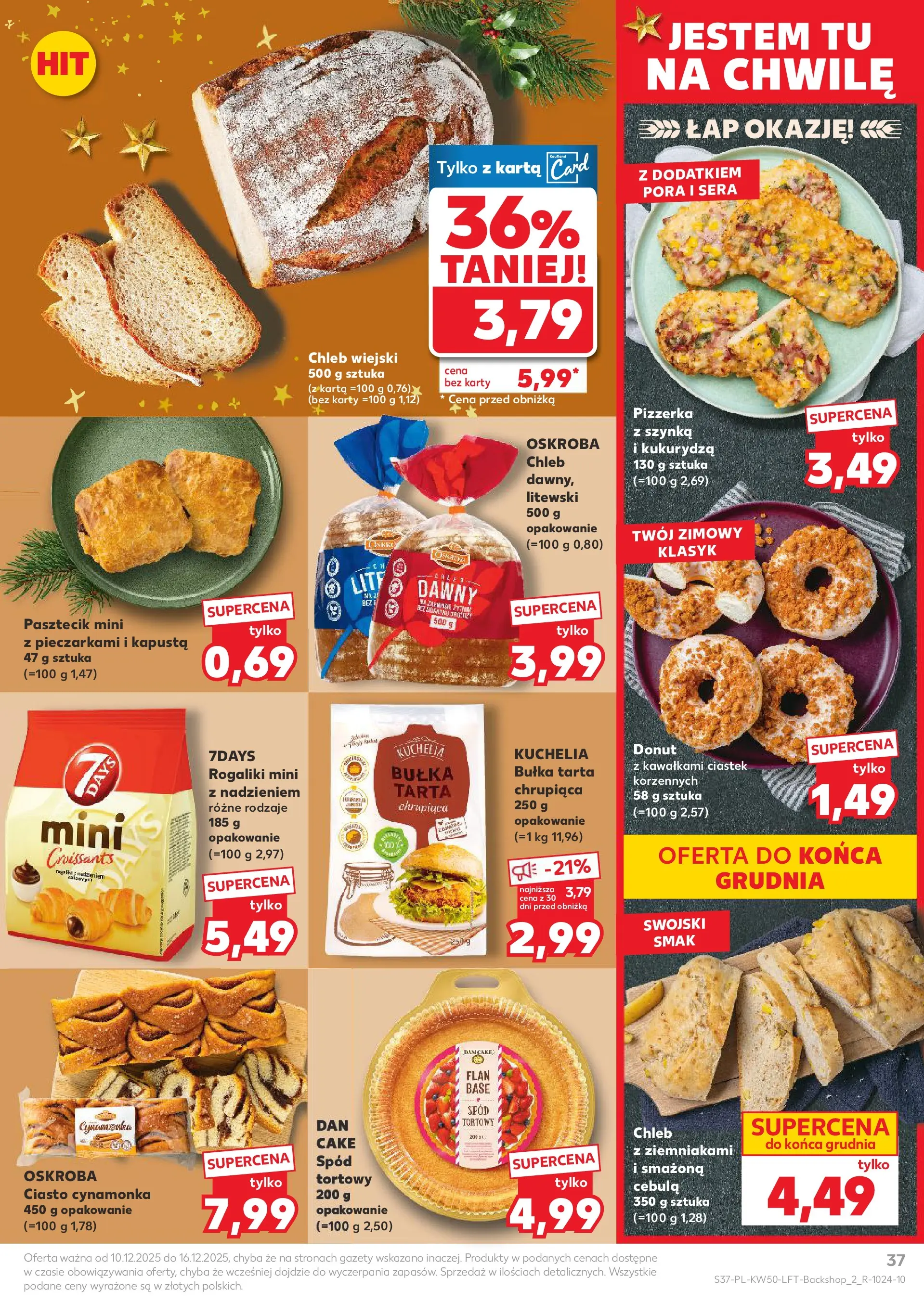 Kaufland gazetka od 10.12.2025 | Boże Narodzenie 🎄🎁 | Strona: 37 | Produkty: Kapusta, Bułka tarta, Szynka, Bułka