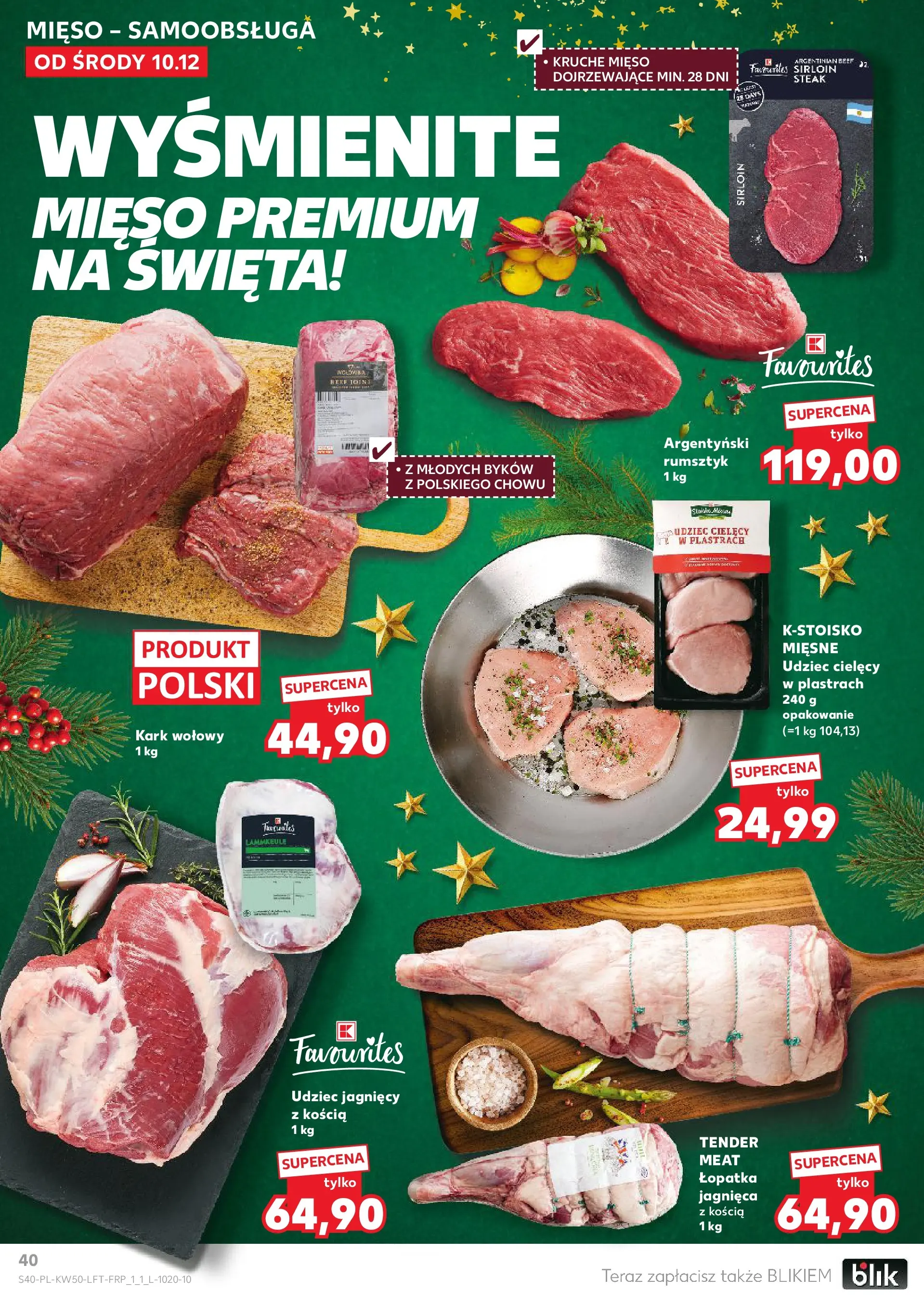 Kaufland gazetka od 10.12.2025 | Boże Narodzenie 🎄🎁 | Strona: 40 | Produkty: Mięso