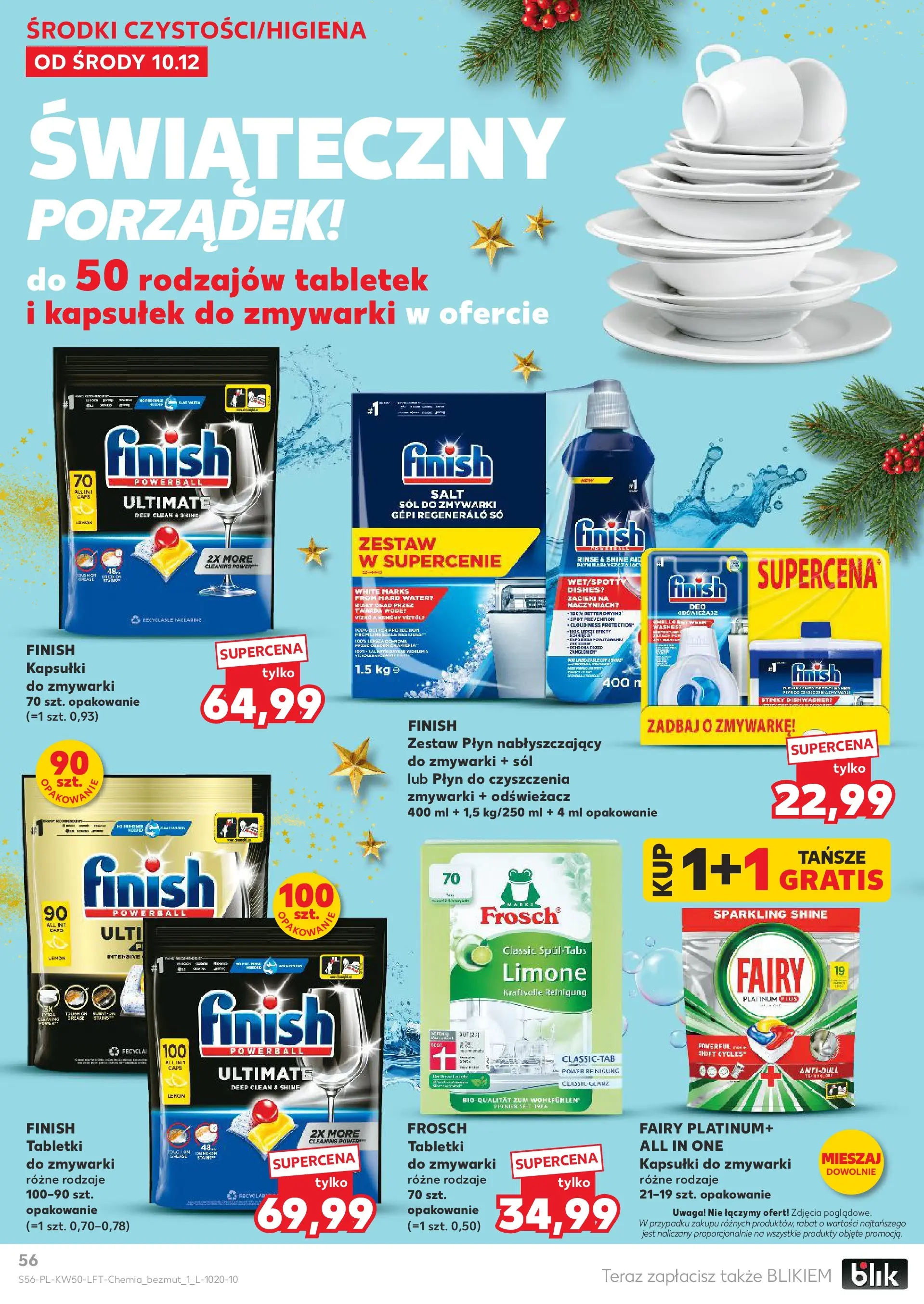 Kaufland gazetka od 10.12.2025 | Boże Narodzenie 🎄🎁 | Strona: 56 | Produkty: Odświeżacz, Fairy platinum, Kapsułki do zmywarki, Płyn nabłyszczający do zmywarki