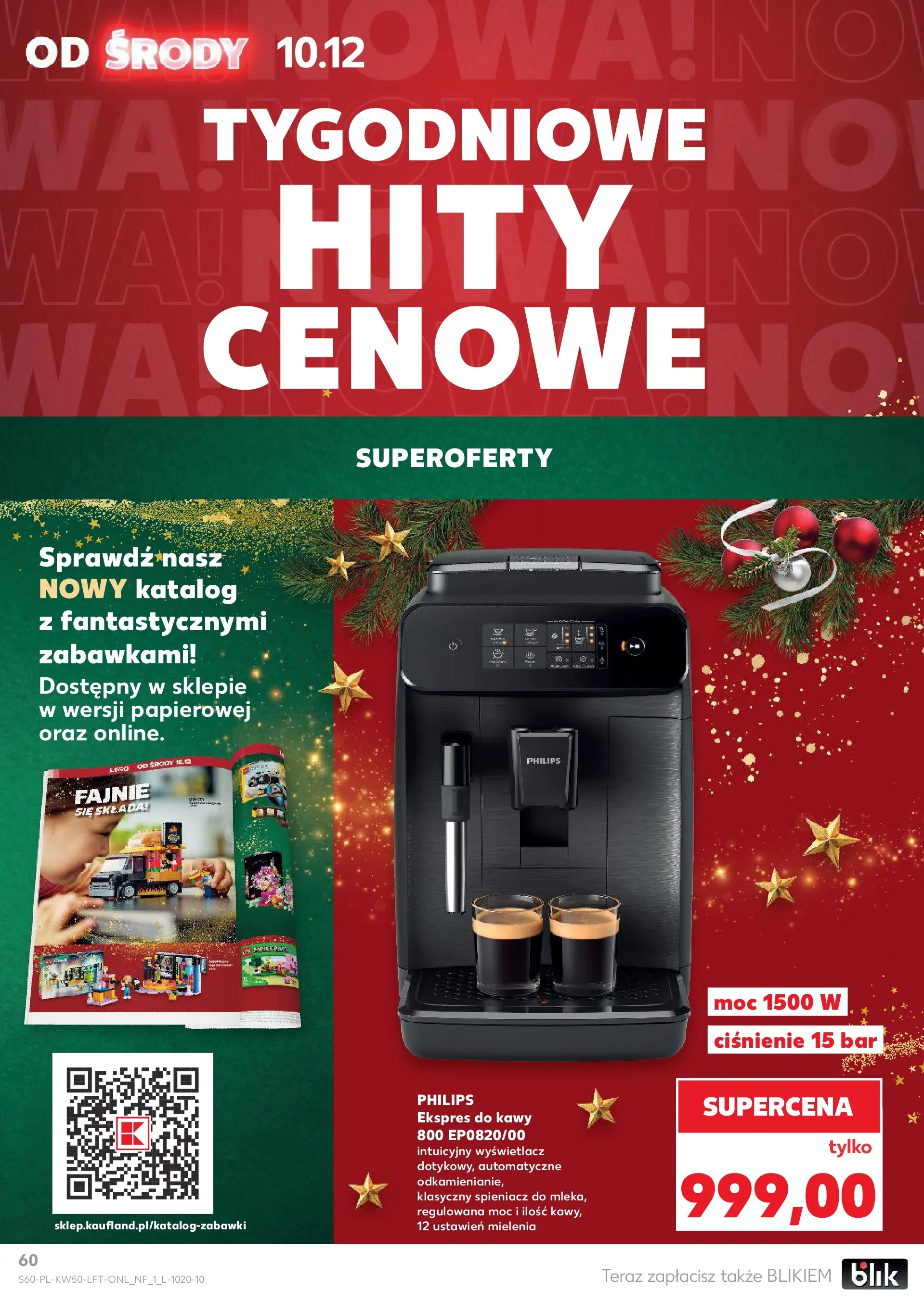 Kaufland gazetka od 10.12.2025 | Boże Narodzenie 🎄🎁 | Strona: 60 | Produkty: Ekspres do kawy, Lego