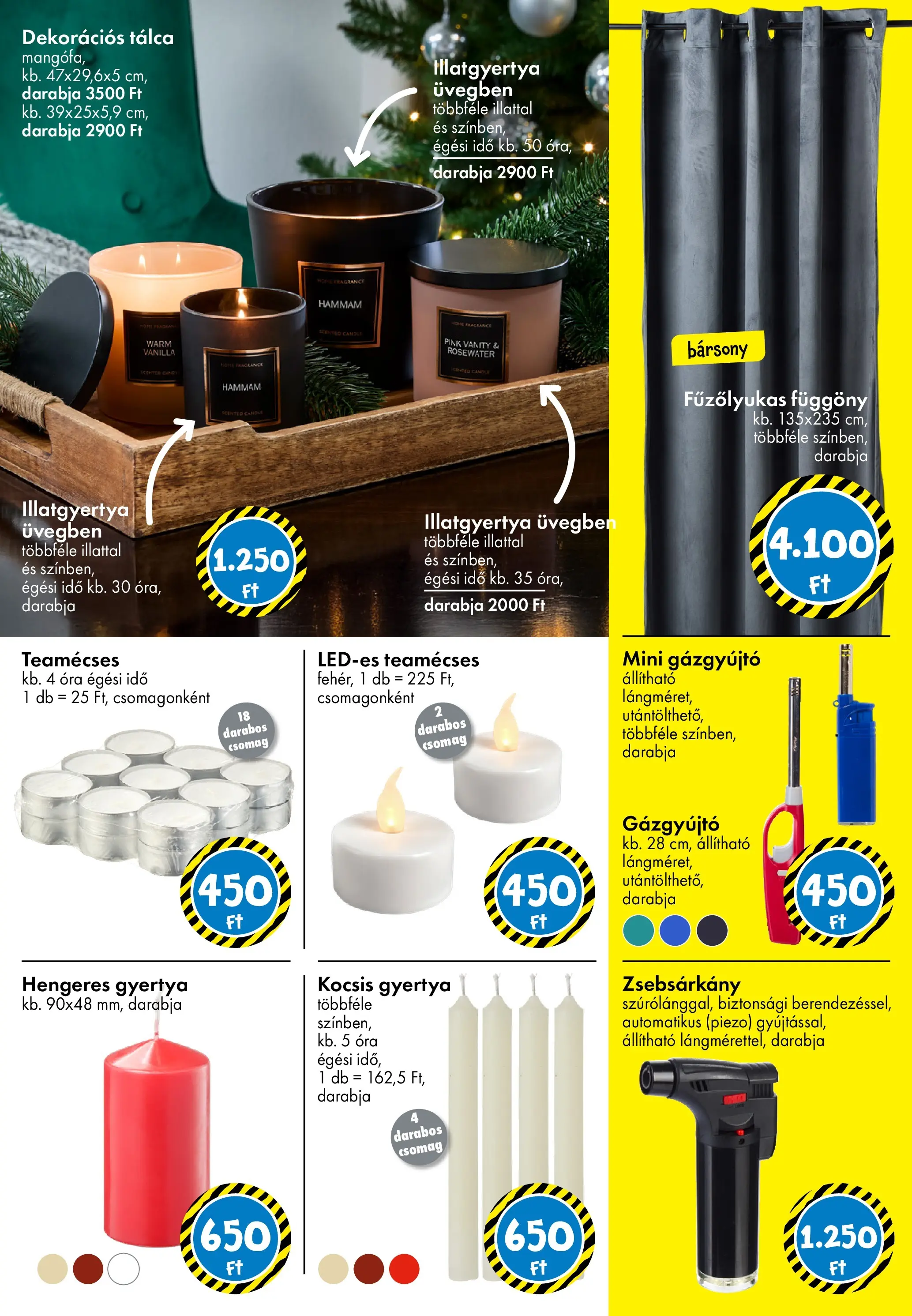 TEDi Akciós újság - 2025.12.12. -tól/töl > akció, lapozható szórólap 🛍️ | Oldal: 11 | Termékek: Függöny, Teamécses, Illatgyertya, Óra