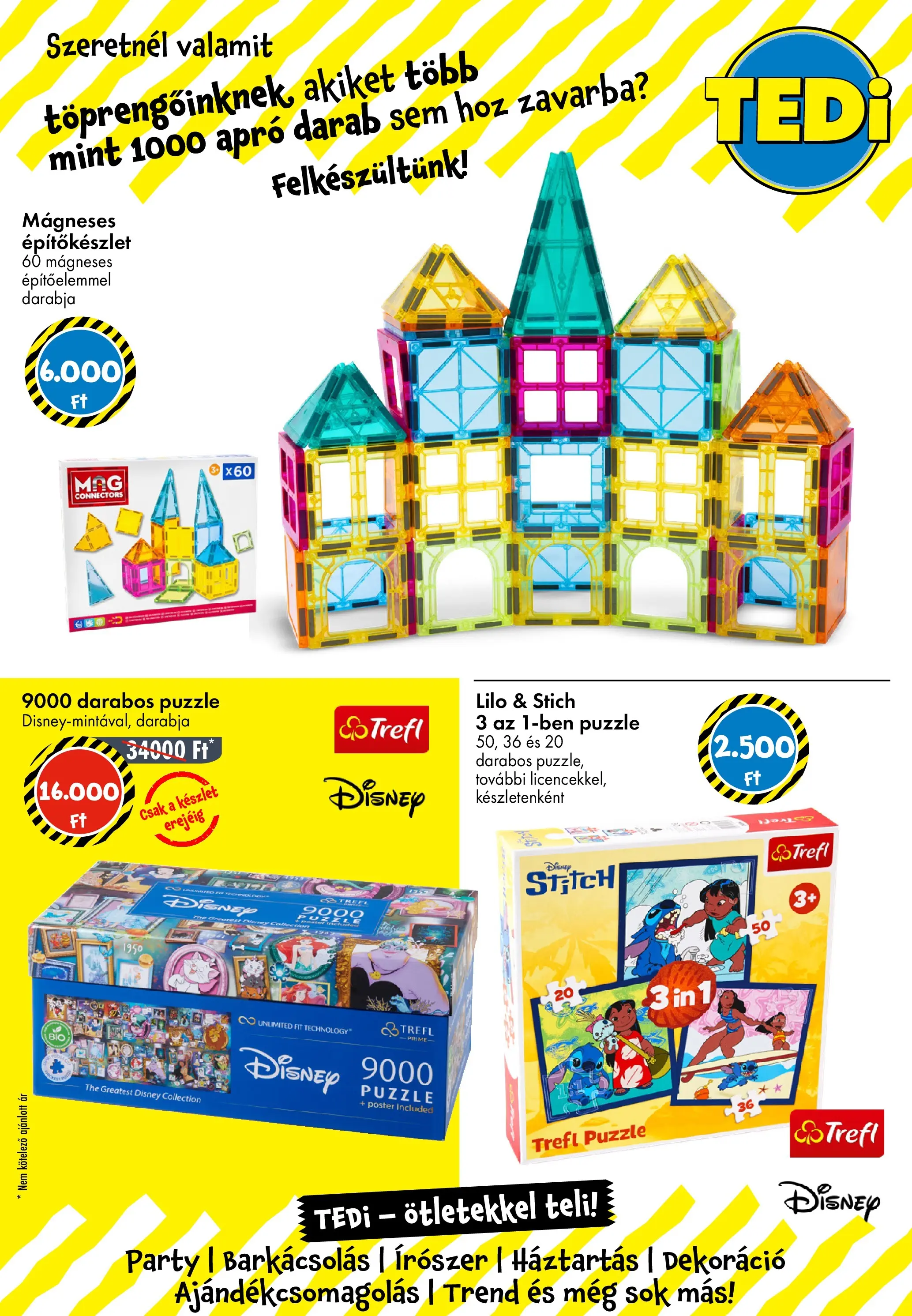 TEDi Akciós újság - 2025.12.12. -tól/töl > akció, lapozható szórólap 🛍️ | Oldal: 19 | Termékek: Puzzle, Dekoráció