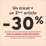 Cache Cache -30% sur le moins cher des deux - au 31.12.2025