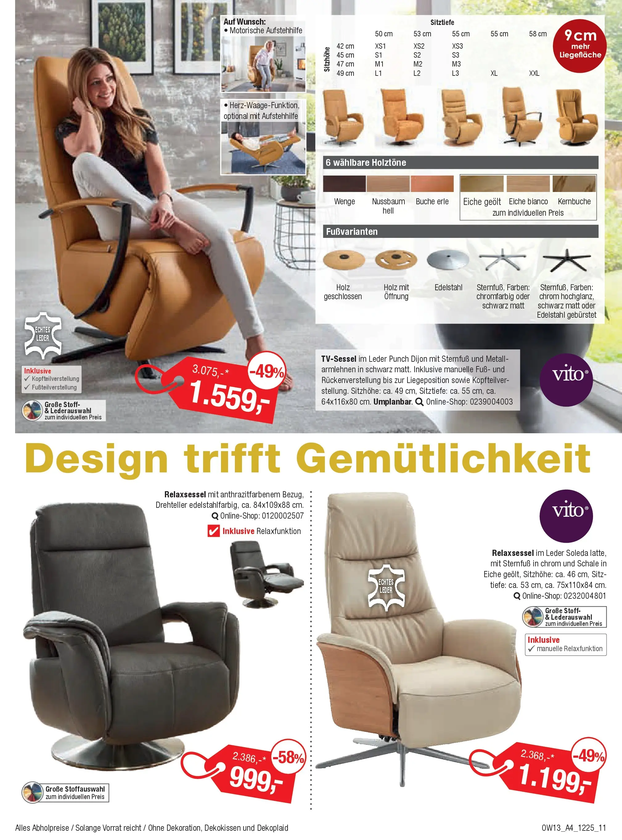 Entdecke - Möbel und Küchen Spartage (ab 18.12.2025) zum Blättern | Seite: 11 | Produkte: Relaxsessel