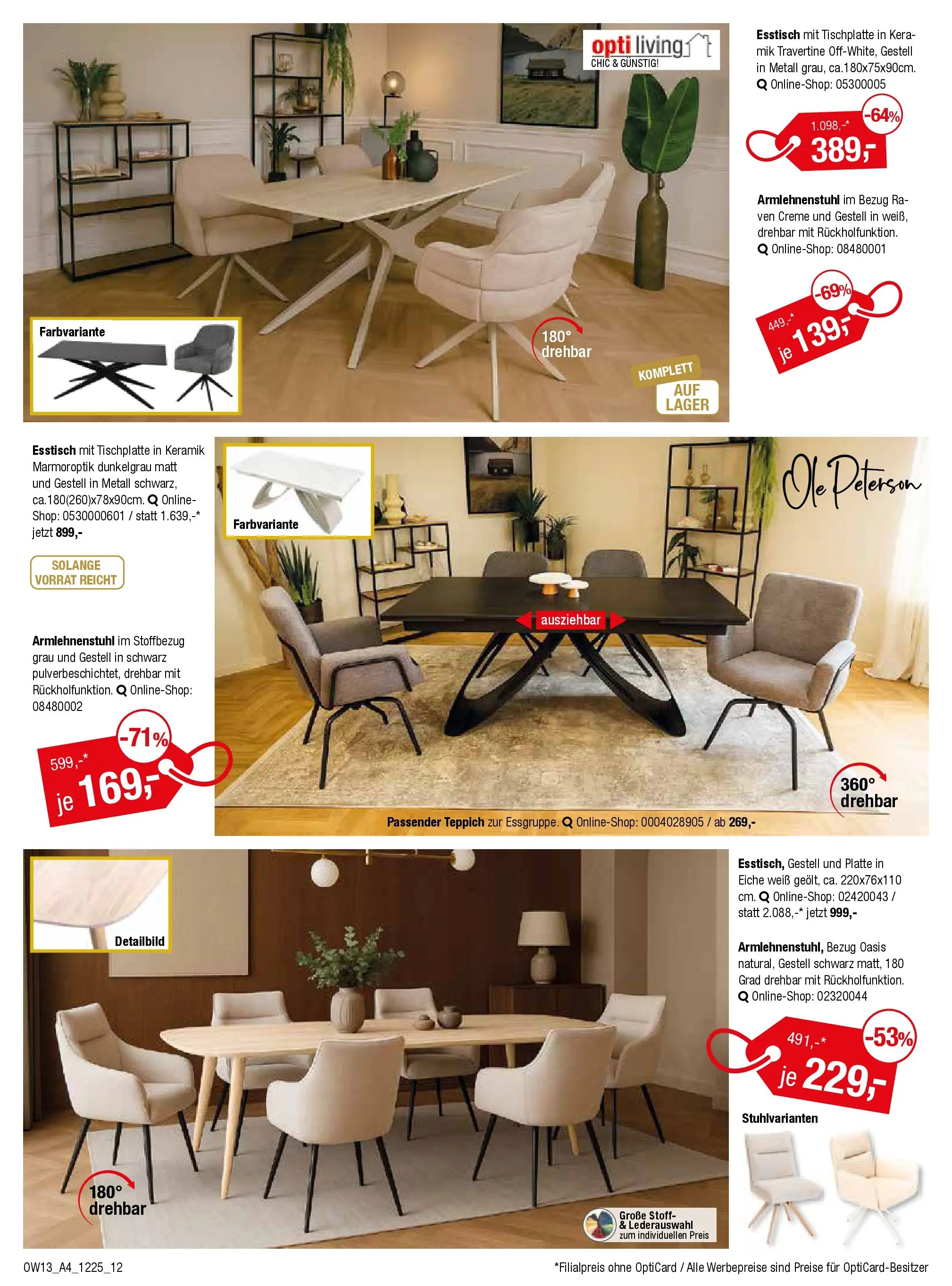 Entdecke - Möbel und Küchen Spartage (ab 18.12.2025) zum Blättern | Seite: 12 | Produkte: Esstisch, Teppich, Creme