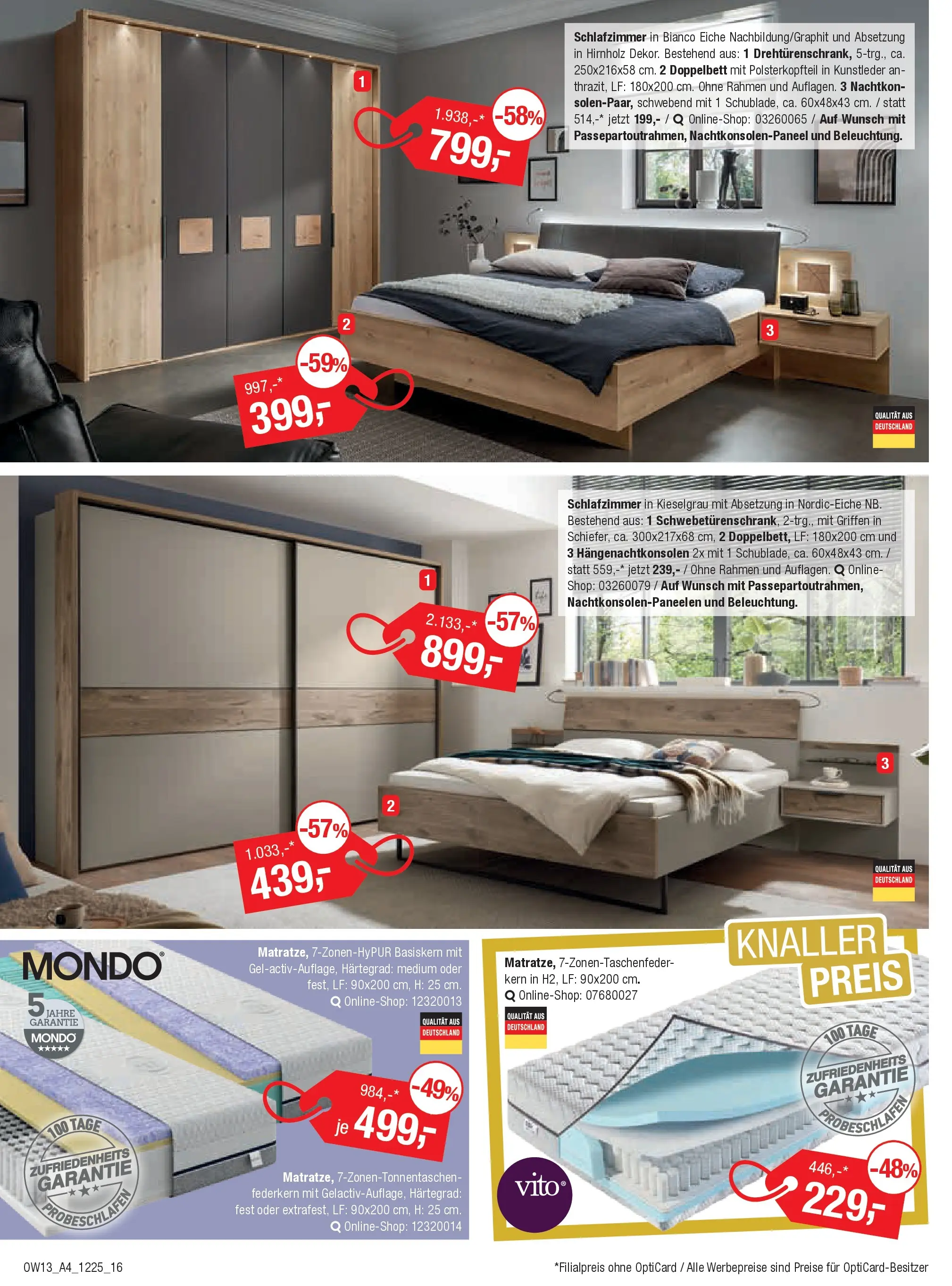 Entdecke - Möbel und Küchen Spartage (ab 18.12.2025) zum Blättern | Seite: 16 | Produkte: Doppelbett