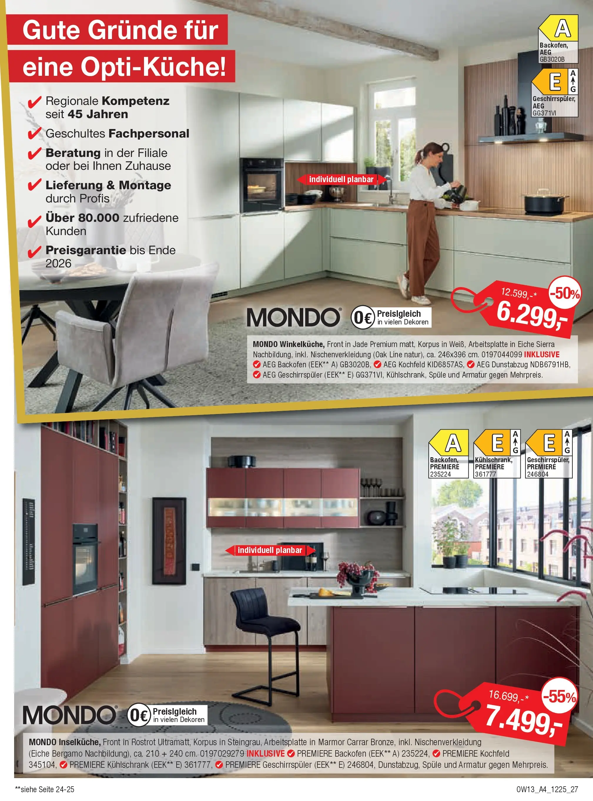 Entdecke - Möbel und Küchen Spartage (ab 18.12.2025) zum Blättern | Seite: 27 | Produkte: AEG, Geschirrspüler, Armatur, Dunstabzug