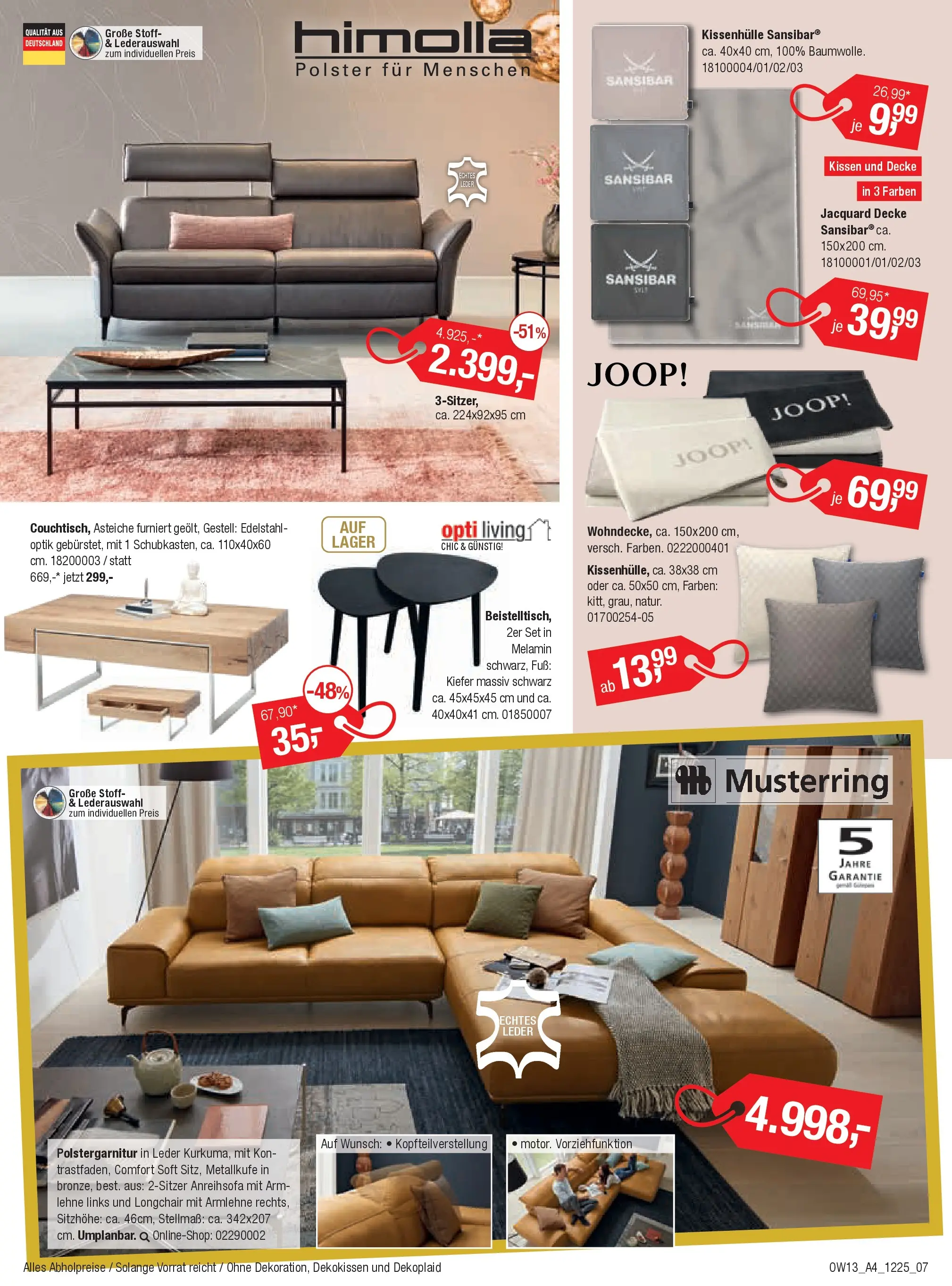 Entdecke - Möbel und Küchen Spartage (ab 18.12.2025) zum Blättern | Seite: 7 | Produkte: Kissen, Decke