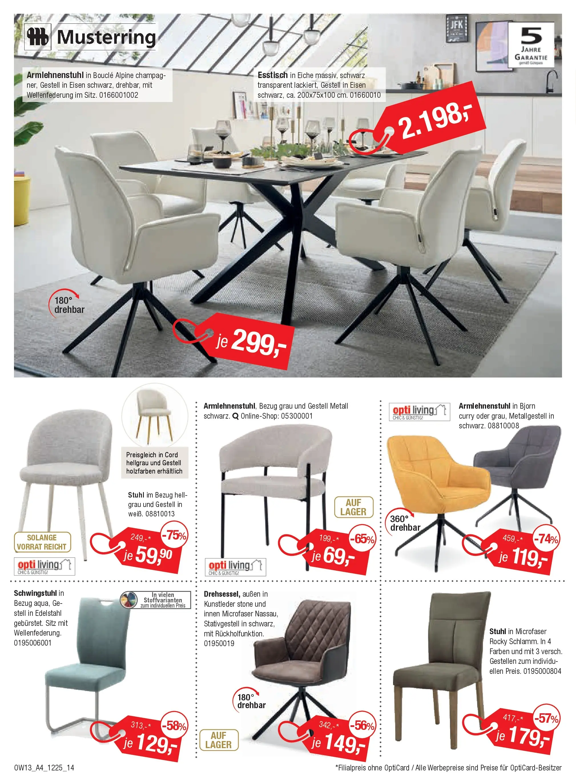 Entdecke - Möbel und Küchen Spartage (ab 18.12.2025) zum Blättern | Seite: 14 | Produkte: Esstisch, Stuhl