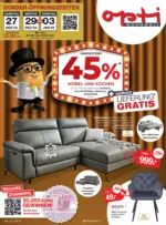 Opti-Wohnwelt M&ouml;bel und K&uuml;chen Spartage - bis 10.01.2026