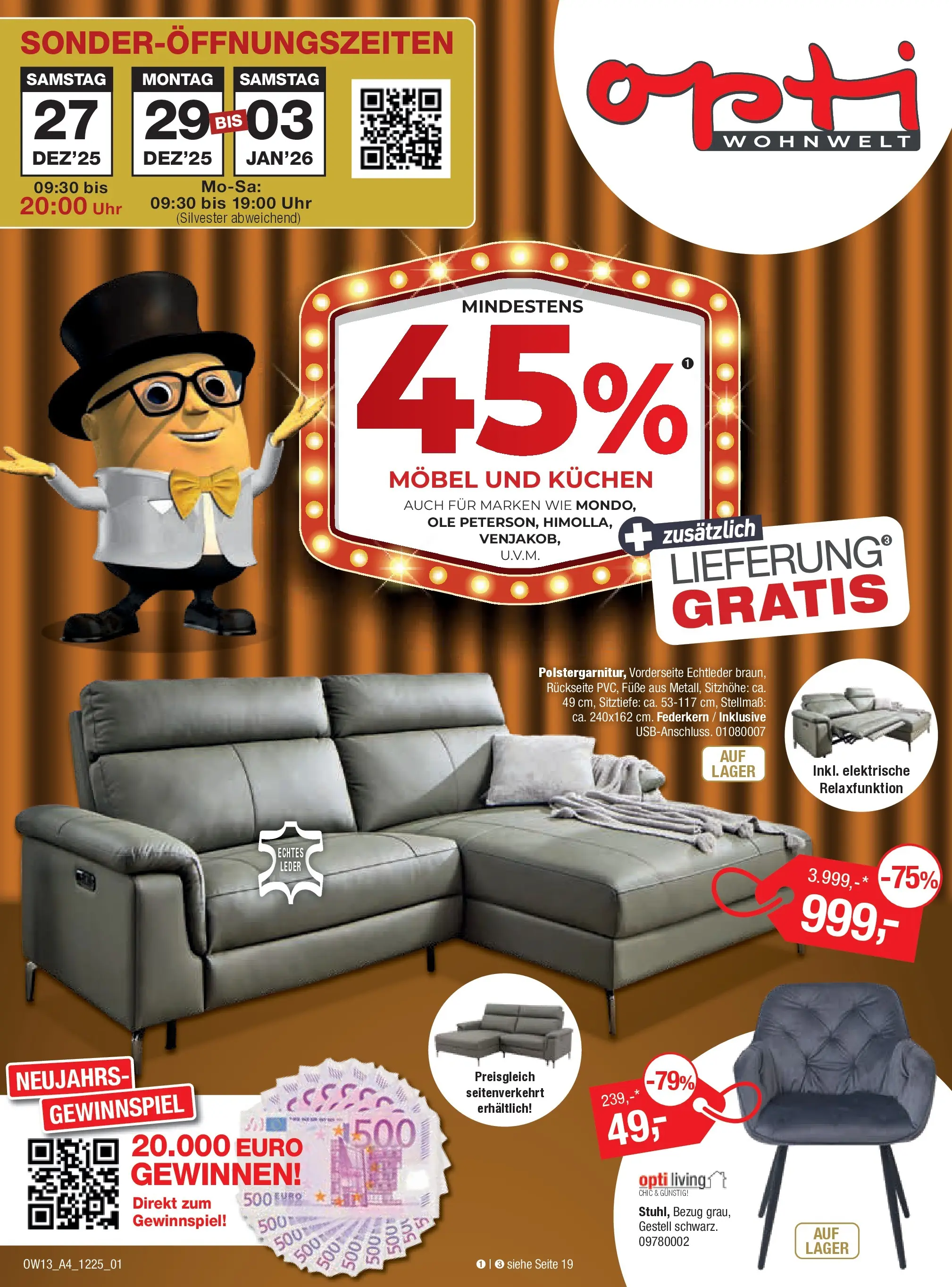 Entdecke - Möbel und Küchen Spartage (ab 18.12.2025) zum Blättern | Seite: 1 | Produkte: Kuchen, Uhr