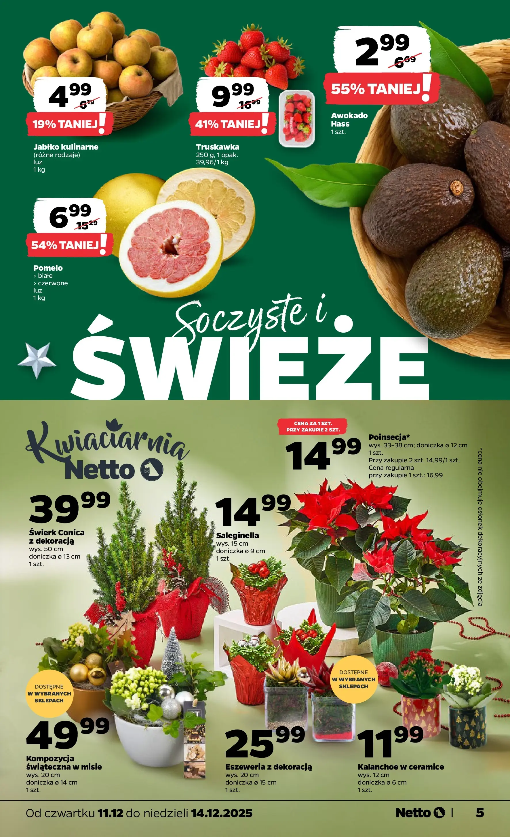 Netto - NETTO T50B Food 11-14.12.2025 PACKET od 10.12.2025 - Aktualne promocje | Strona: 5 | Produkty: Pomelo, Doniczka, Kalanchoe, Awokado