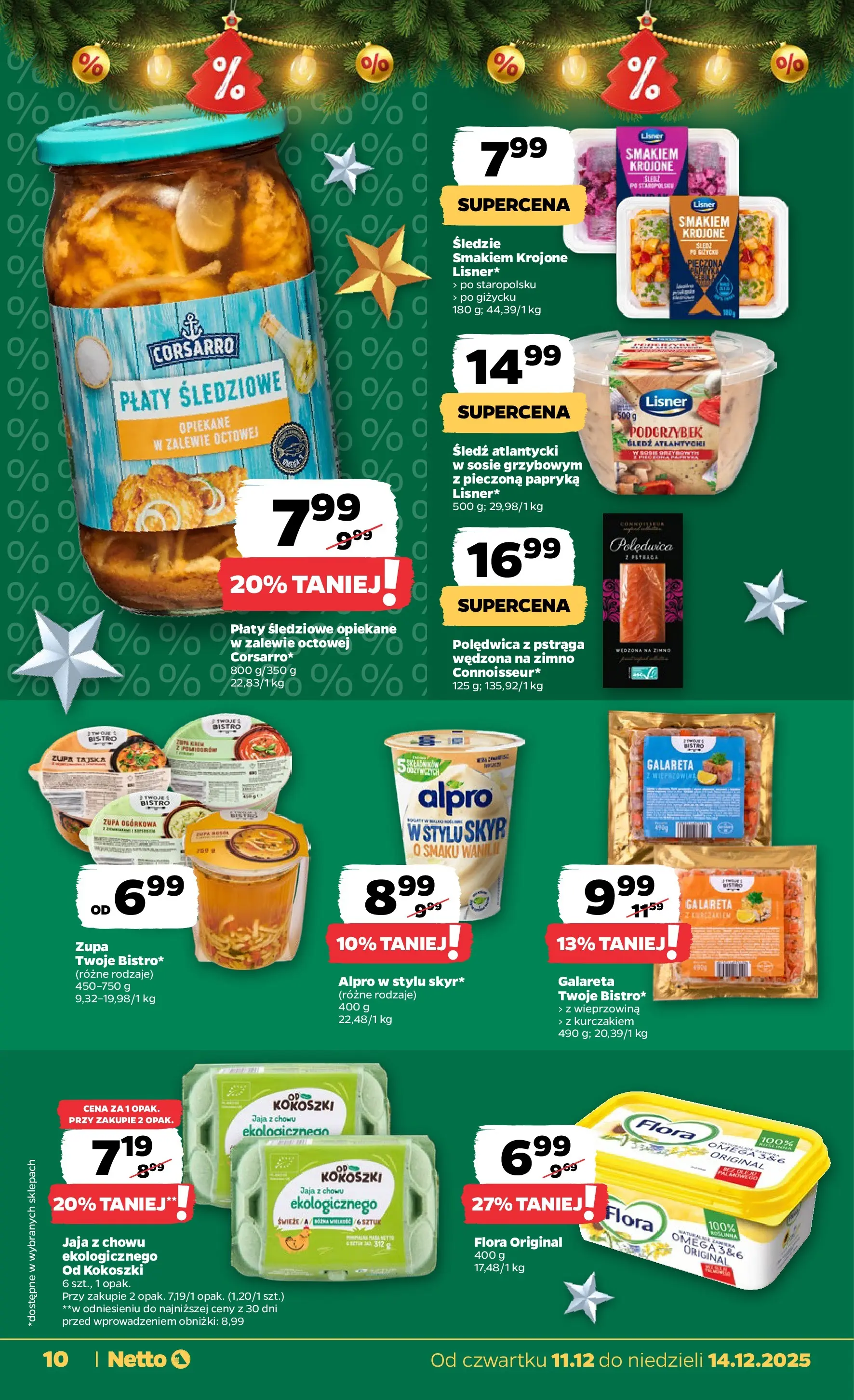 Netto - NETTO T50B Food 11-14.12.2025 PACKET od 10.12.2025 - Aktualne promocje | Strona: 10 | Produkty: Śledź, Alpro, Papryka, Jaja