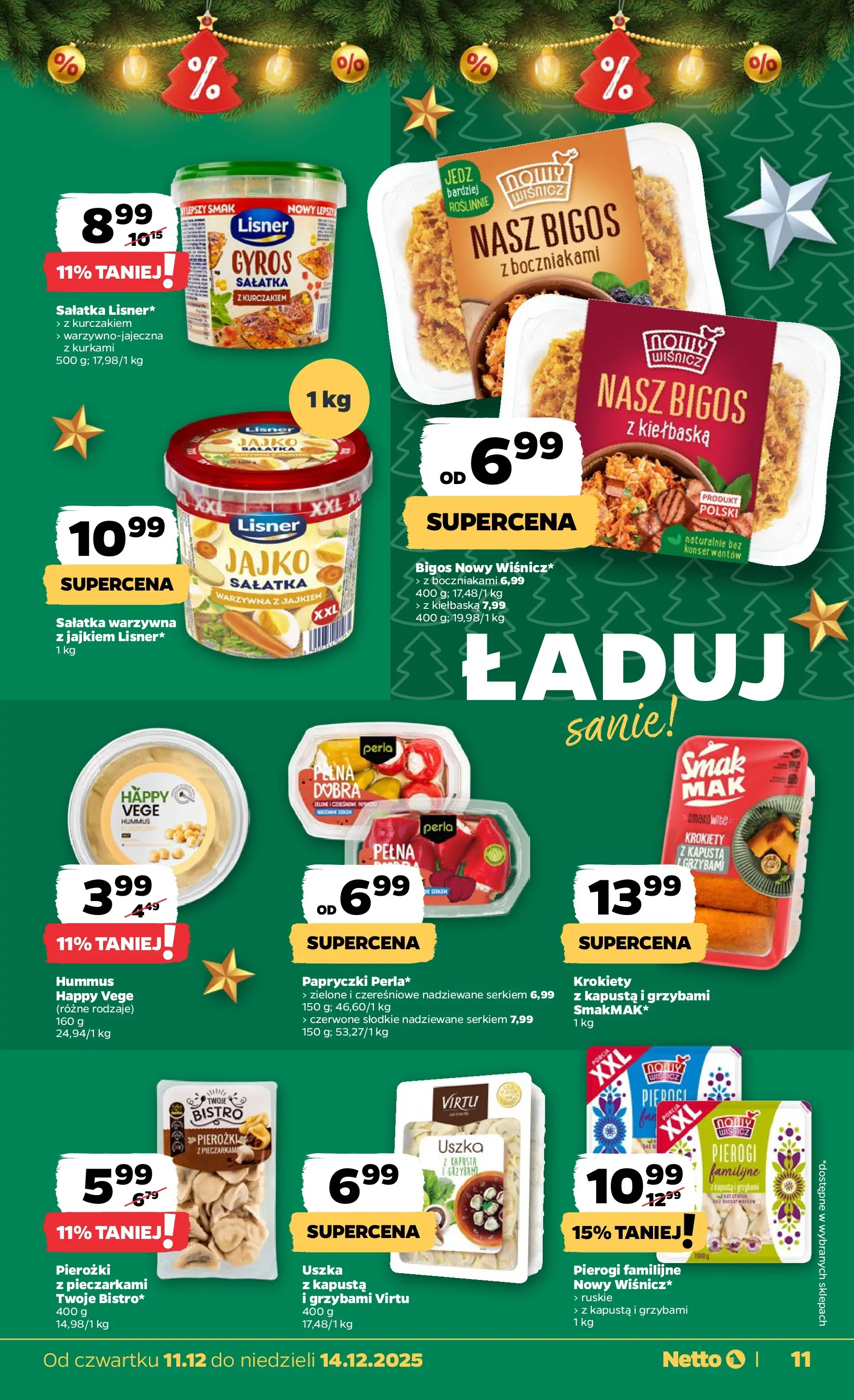Netto - NETTO T50B Food 11-14.12.2025 PACKET od 10.12.2025 - Aktualne promocje | Strona: 11 | Produkty: Sałatka z kurczakiem, Pierogi, Krokiety, Hummus