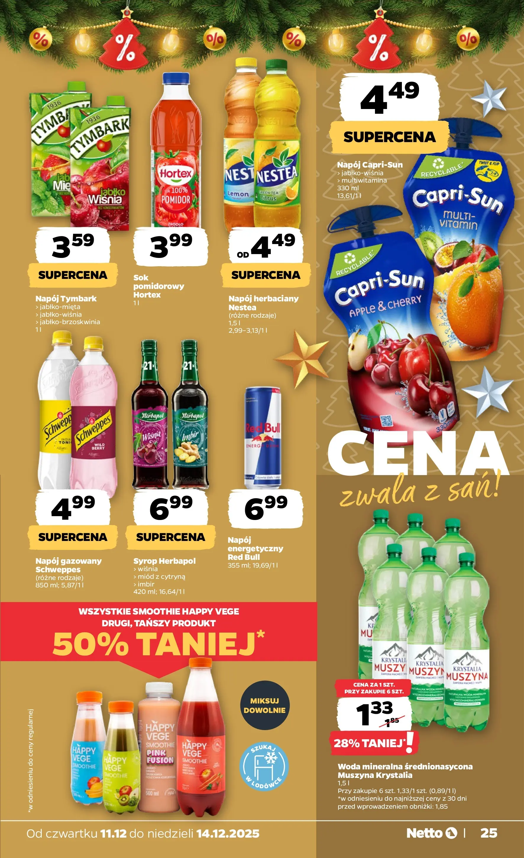 Netto - NETTO T50B Food 11-14.12.2025 PACKET od 10.12.2025 - Aktualne promocje | Strona: 25 | Produkty: Syrop, Imbir, Red bull, Woda