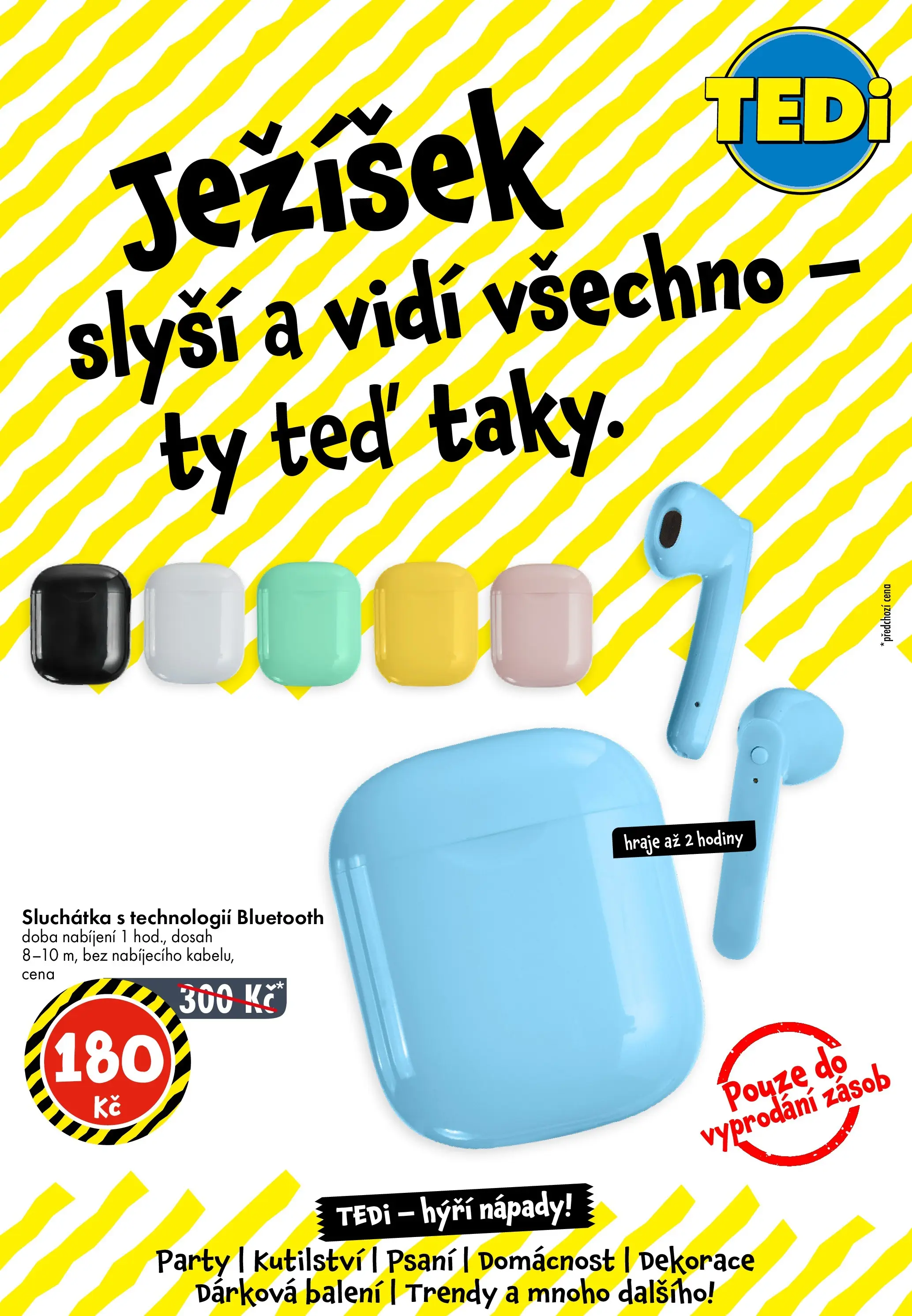 TEDi leták - Praha, Ostrava, Plzeň od 12.12.2025 - akční nabídka | Strana: 2 | Produkty: Hodiny, Sluchátka, Dekorace