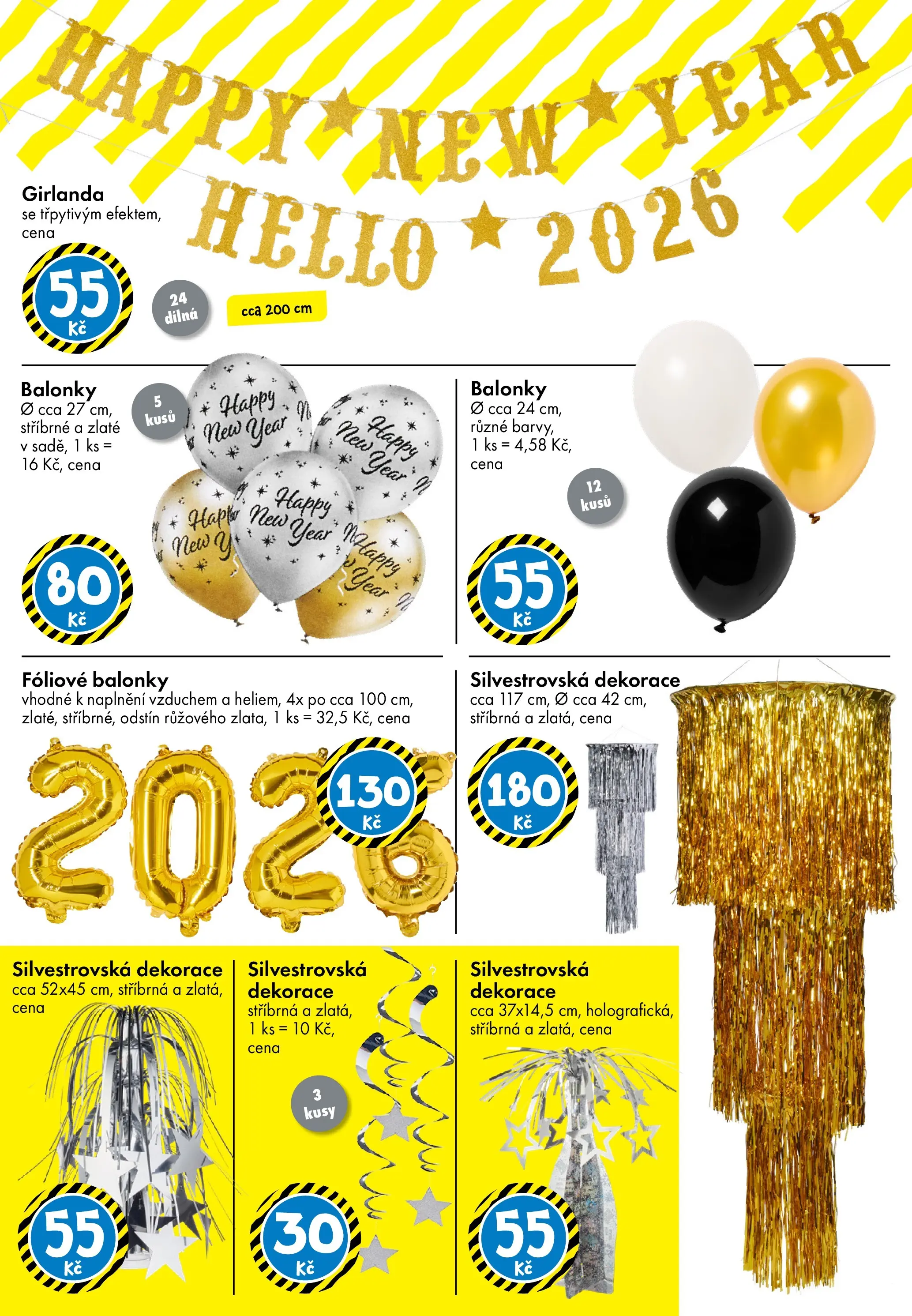 TEDi leták - Praha, Ostrava, Plzeň od 12.12.2025 - akční nabídka | Strana: 3 | Produkty: Balonky, Girlanda, Dekorace