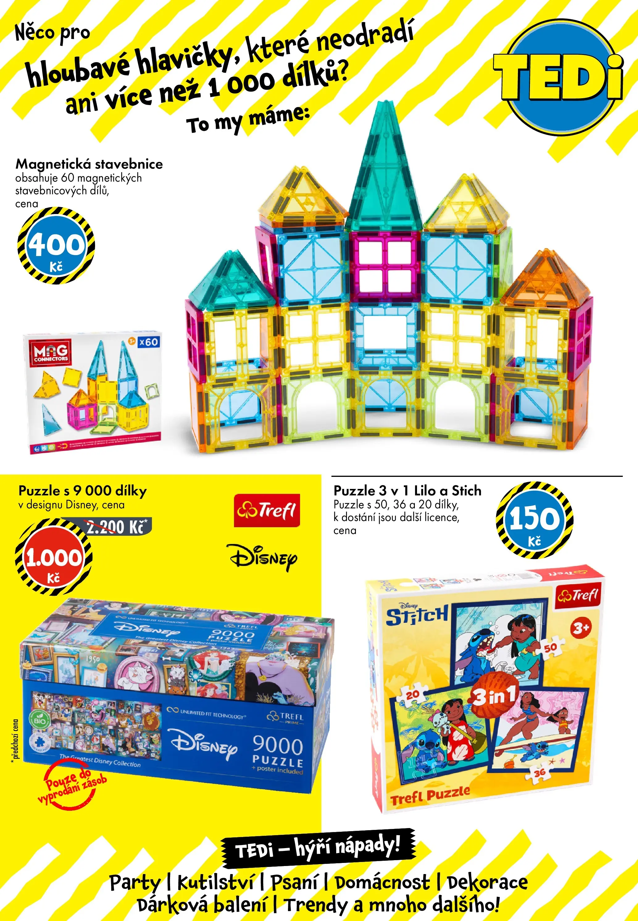 TEDi leták - Praha, Ostrava, Plzeň od 12.12.2025 - akční nabídka | Strana: 18 | Produkty: Stavebnice, Magnetická stavebnice, Puzzle, Dekorace