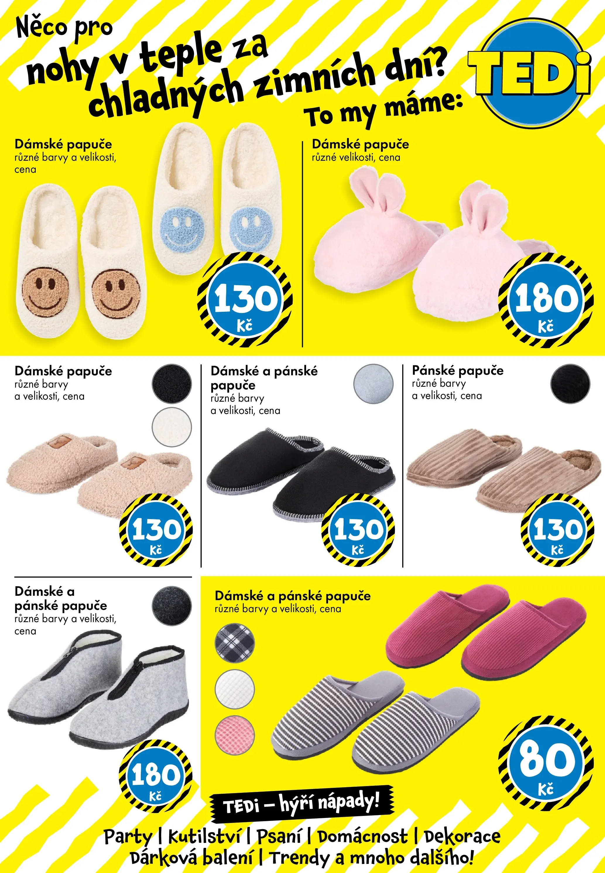 TEDi leták - Praha, Ostrava, Plzeň od 12.12.2025 - akční nabídka | Strana: 21 | Produkty: Barvy, Papuče, Dekorace