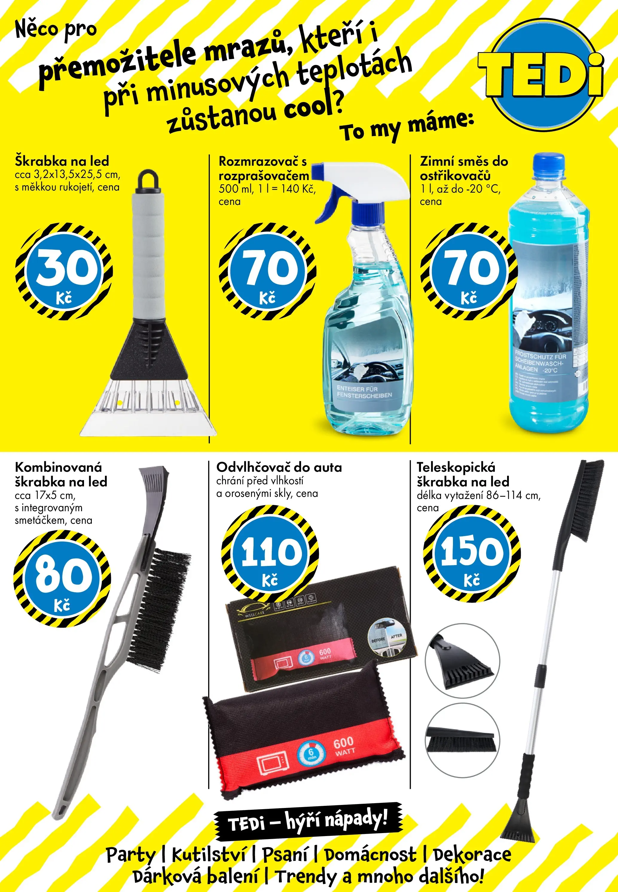 TEDi leták - Praha, Ostrava, Plzeň od 12.12.2025 - akční nabídka | Strana: 22 | Produkty: Škrabka, Odvlhčovač, LED, Dekorace
